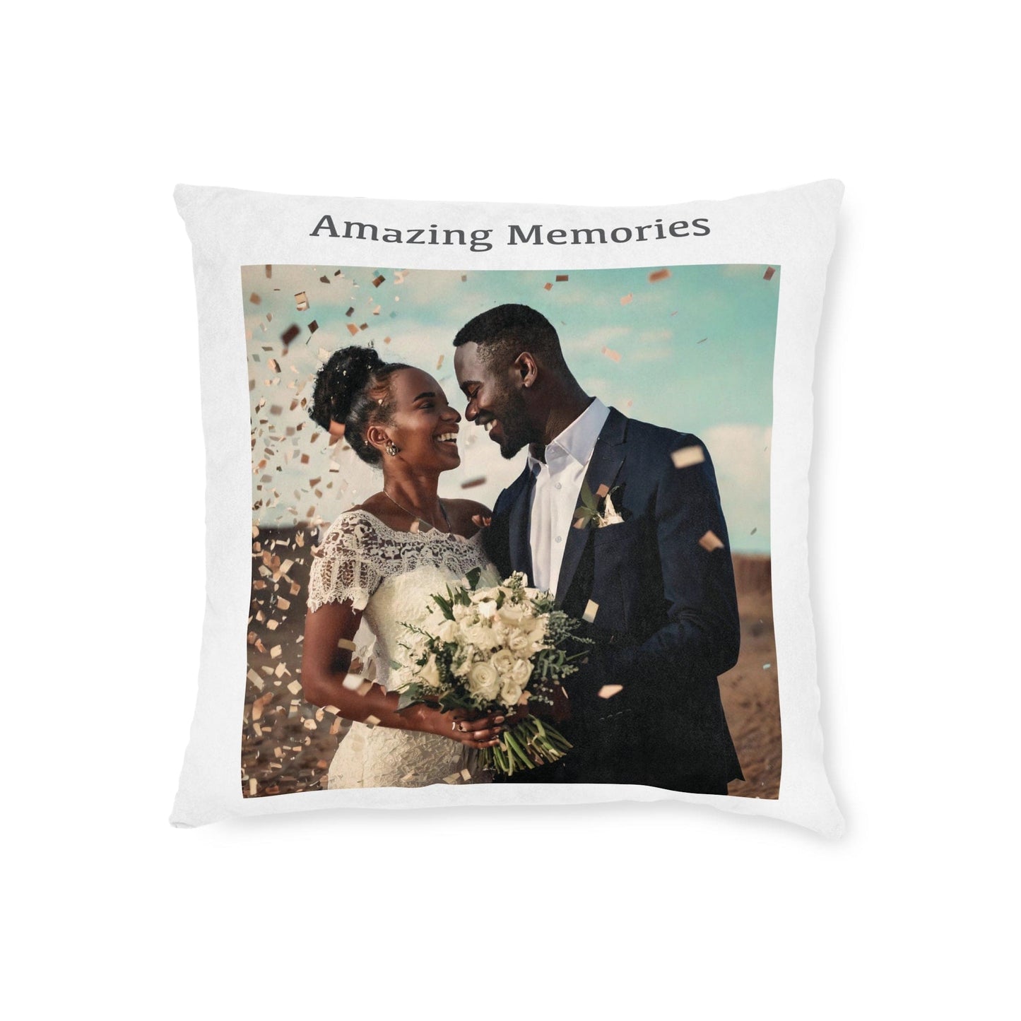 Printify Home Decor 18" × 18" Amazing Memories Photo Cushion