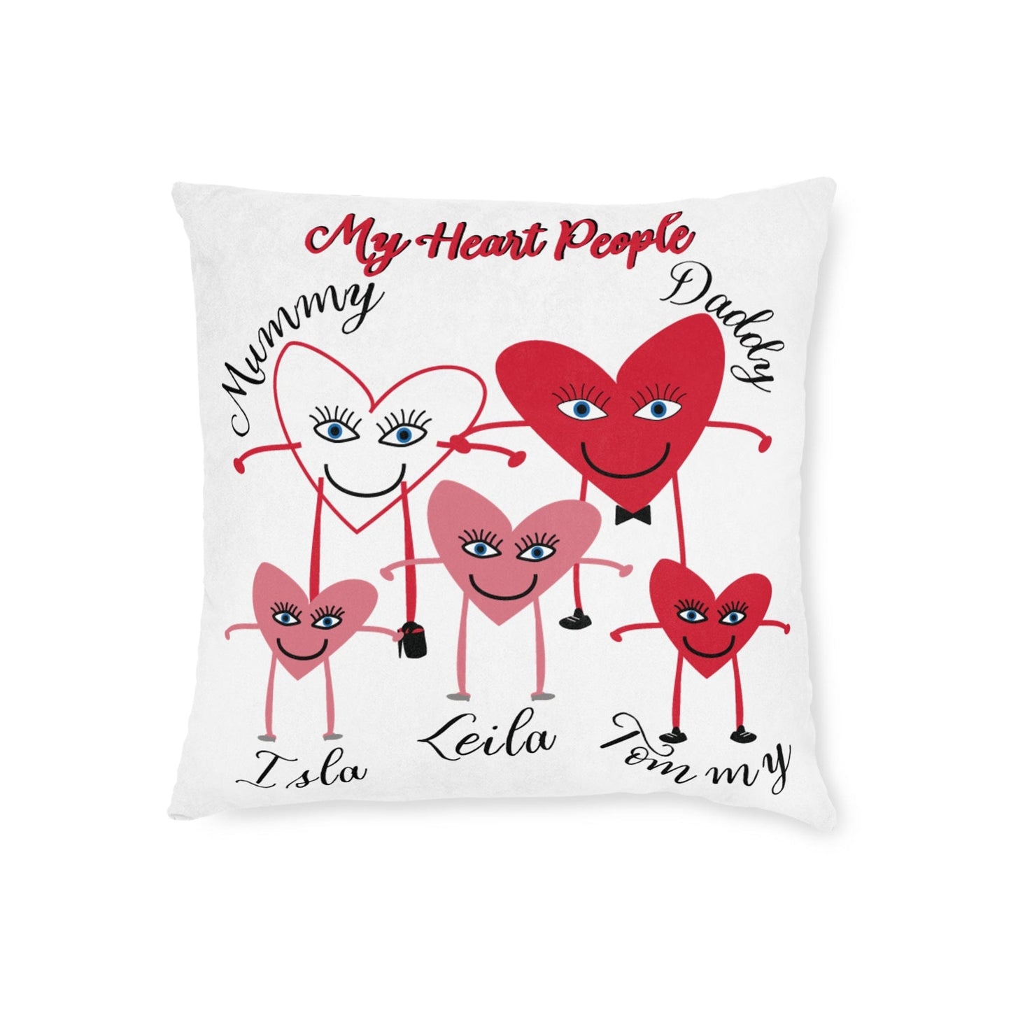 Printify Home Decor 18" × 18" Personalised Cushion - My Heart 5 People