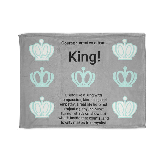 Printify Home Decor 30'' × 40'' Courage King Soft Polyester Blanket