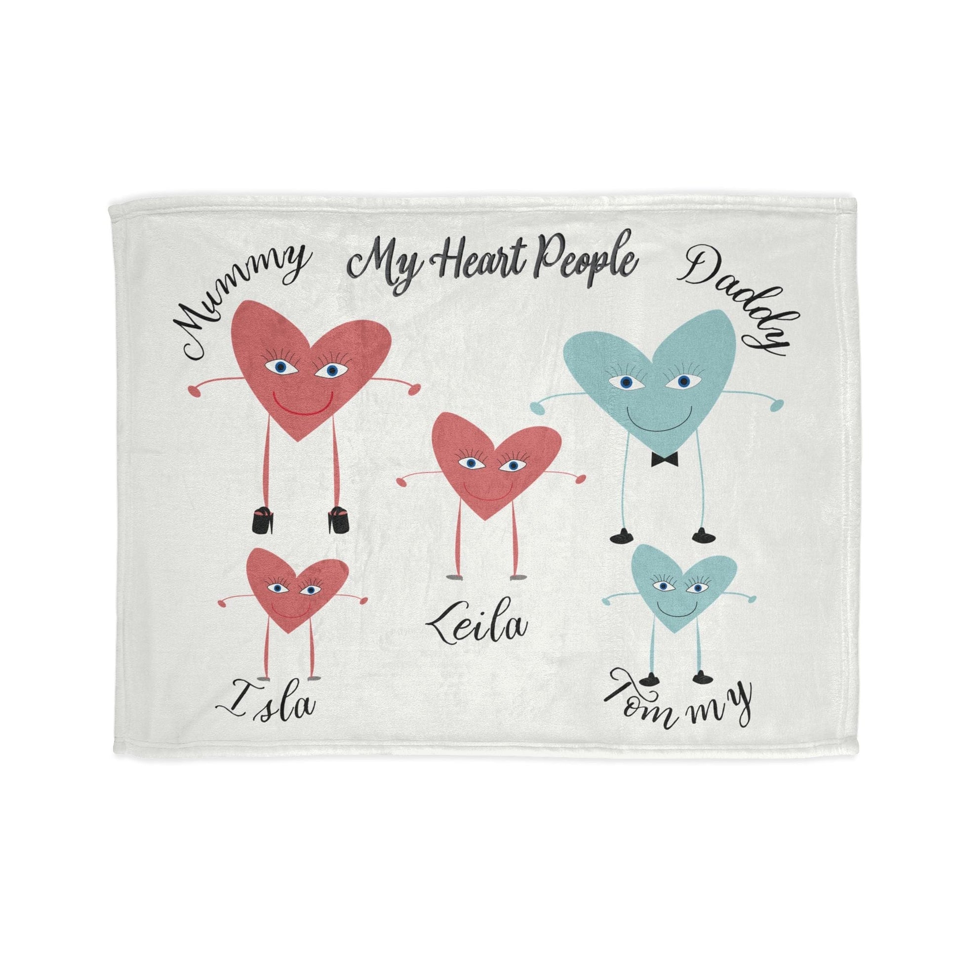 Printify Home Decor 30'' × 40'' My Heart People Blanket White