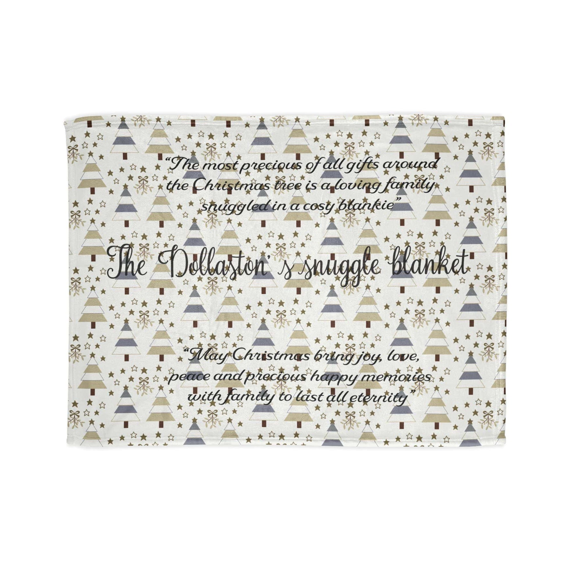 Printify Home Decor 30'' × 40'' Personalised Christmas Blanket- Tree’s and Star’s