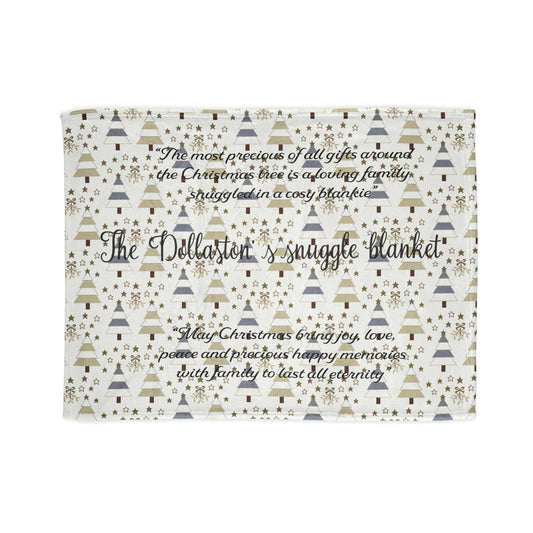 Printify Home Decor 30'' × 40'' Personalised Christmas Blanket- Tree’s and Star’s