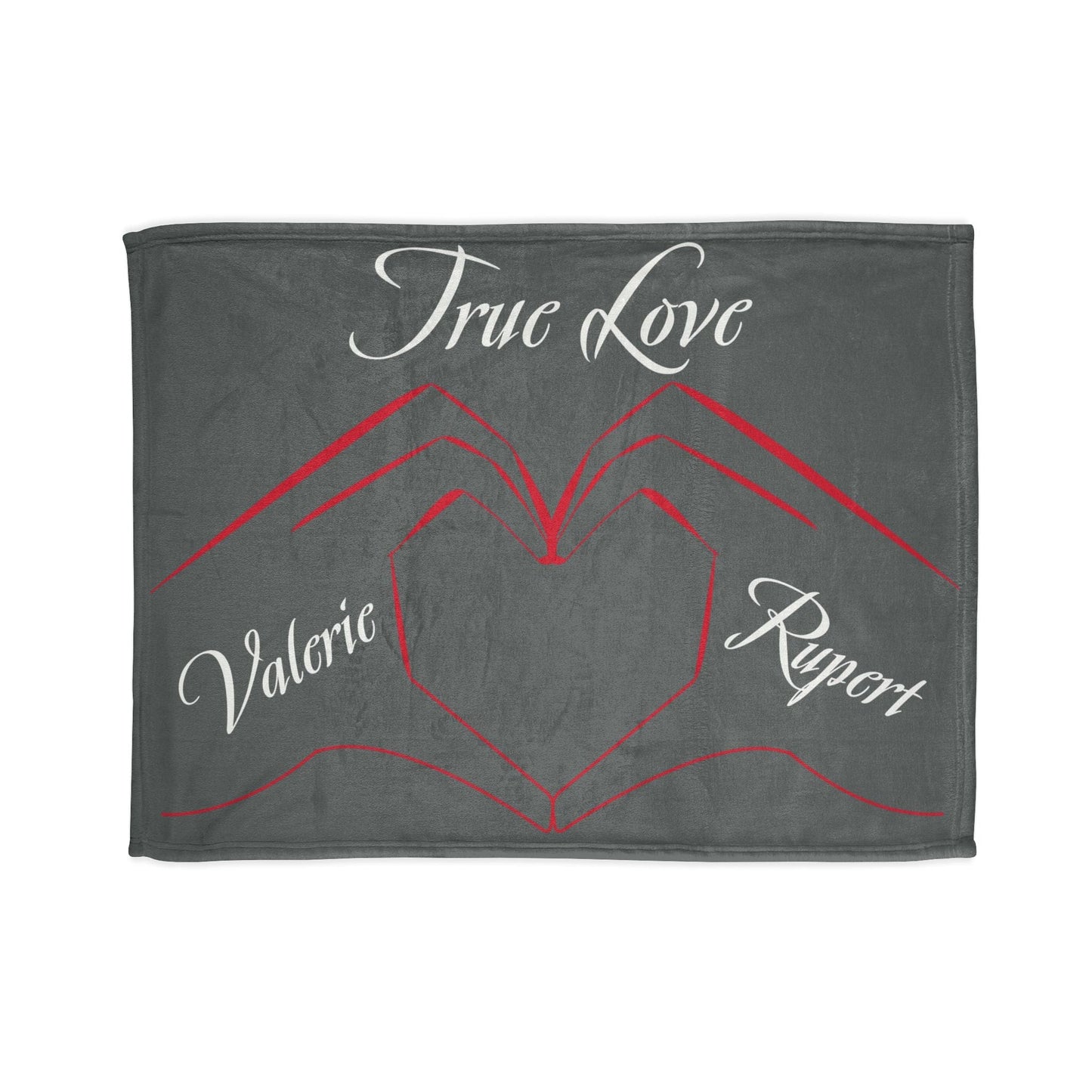 Printify Home Decor 30'' × 40'' Personalised True Love Blanket Grey