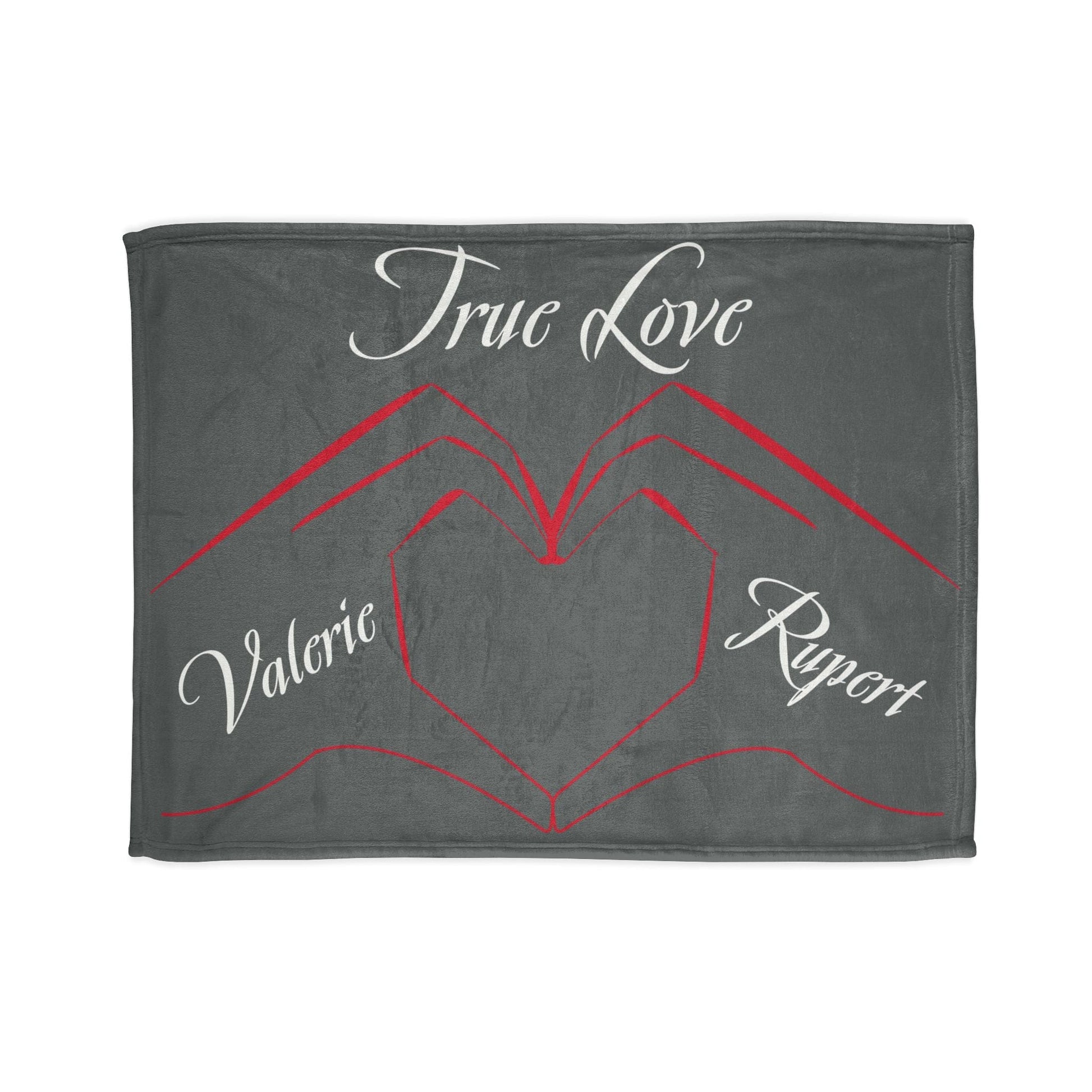 Printify Home Decor 30'' × 40'' Personalised True Love Blanket Grey