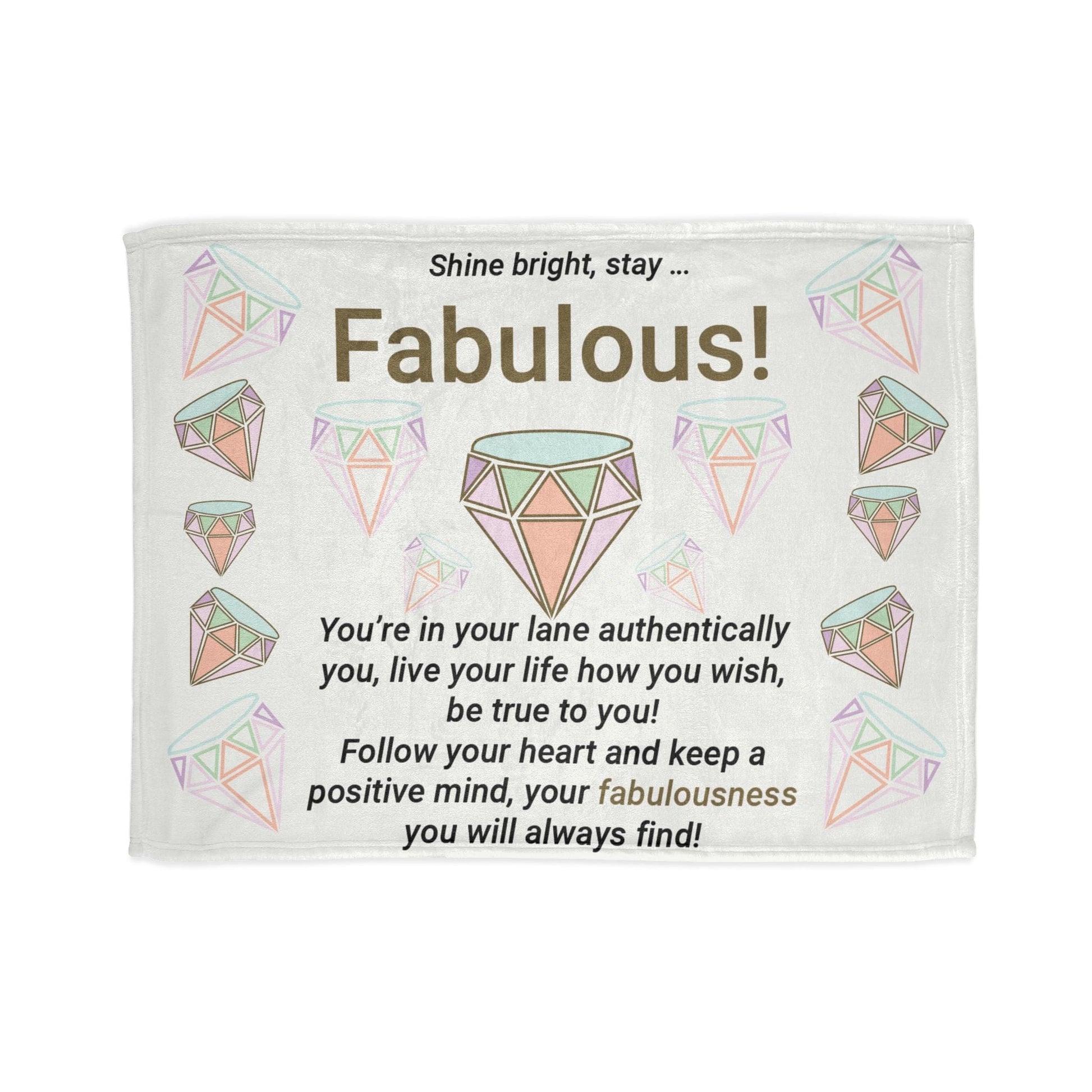 Printify Home Decor 30'' × 40'' Stay Fabulous Soft Polyester Blanket