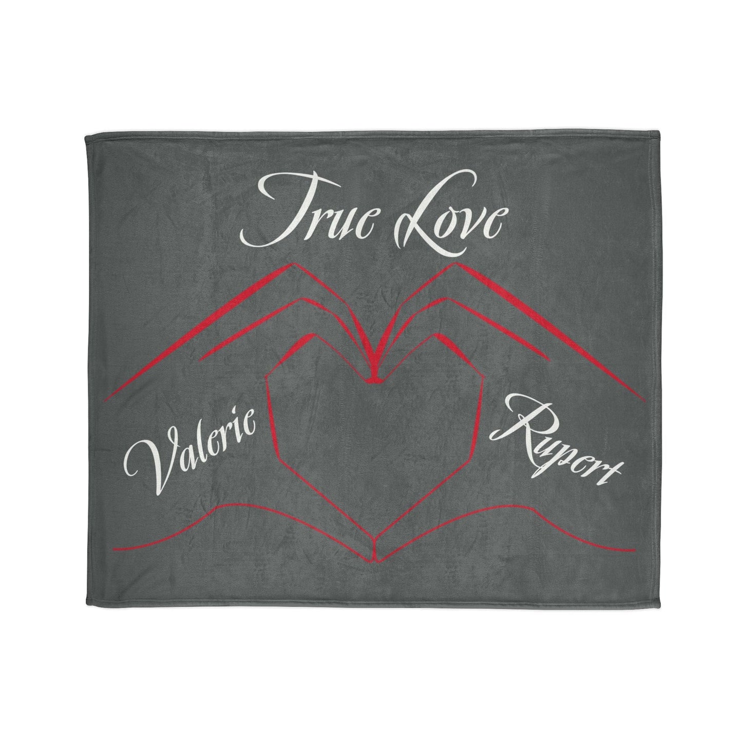 Printify Home Decor 50" × 60" Personalised True Love Blanket Grey