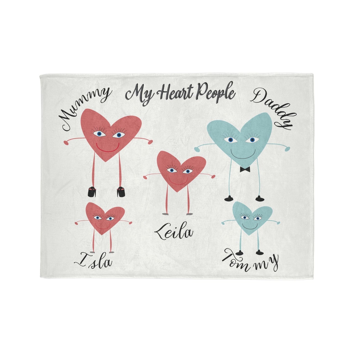 Printify Home Decor 60" × 80" My Heart People Blanket White