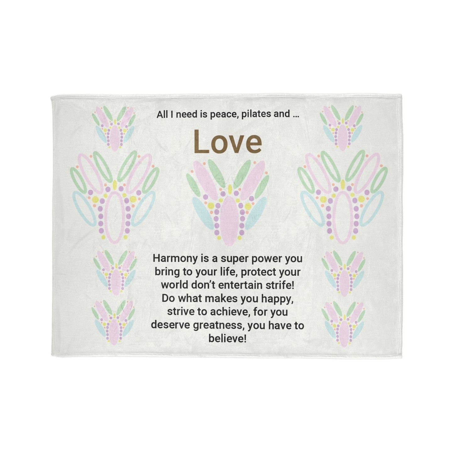 Printify Home Decor 60" × 80" Peace Pilates Love Soft Polyester Blanket