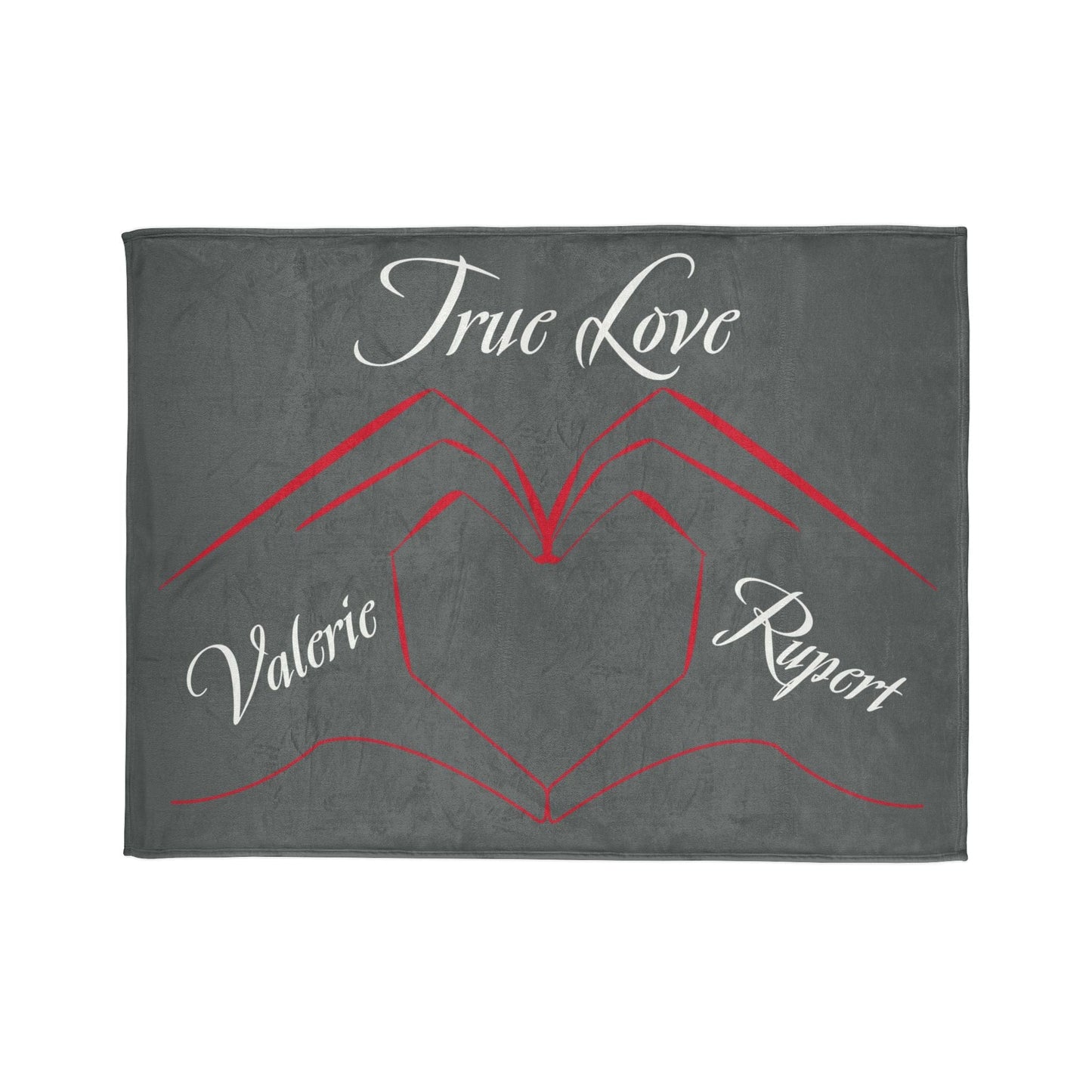 Printify Home Decor 60" × 80" Personalised True Love Blanket Grey