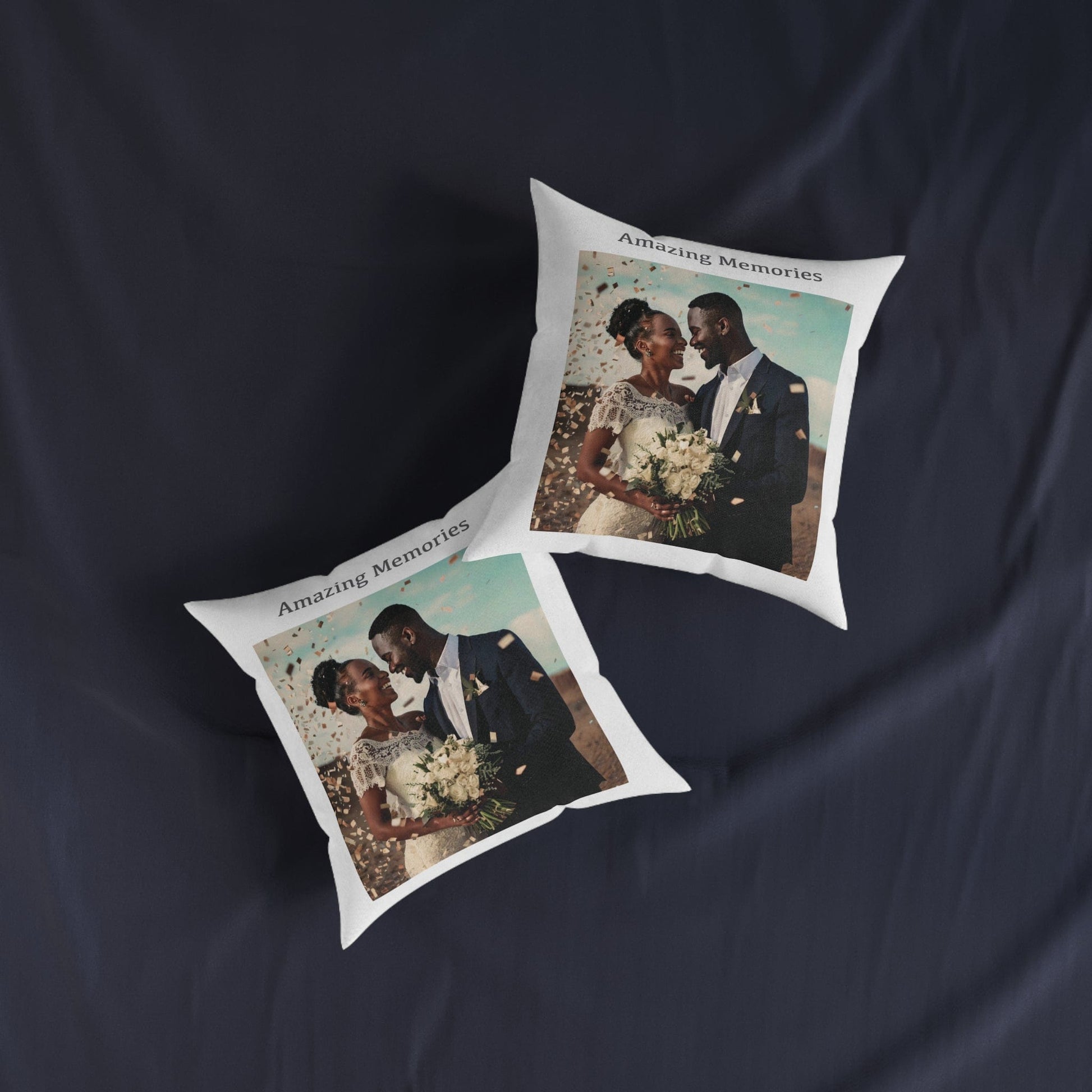Printify Home Decor Amazing Memories Photo Cushion