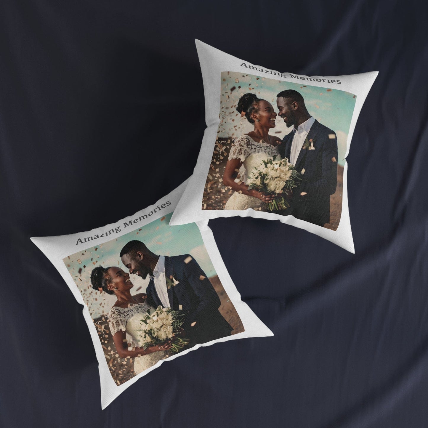 Printify Home Decor Amazing Memories Photo Cushion