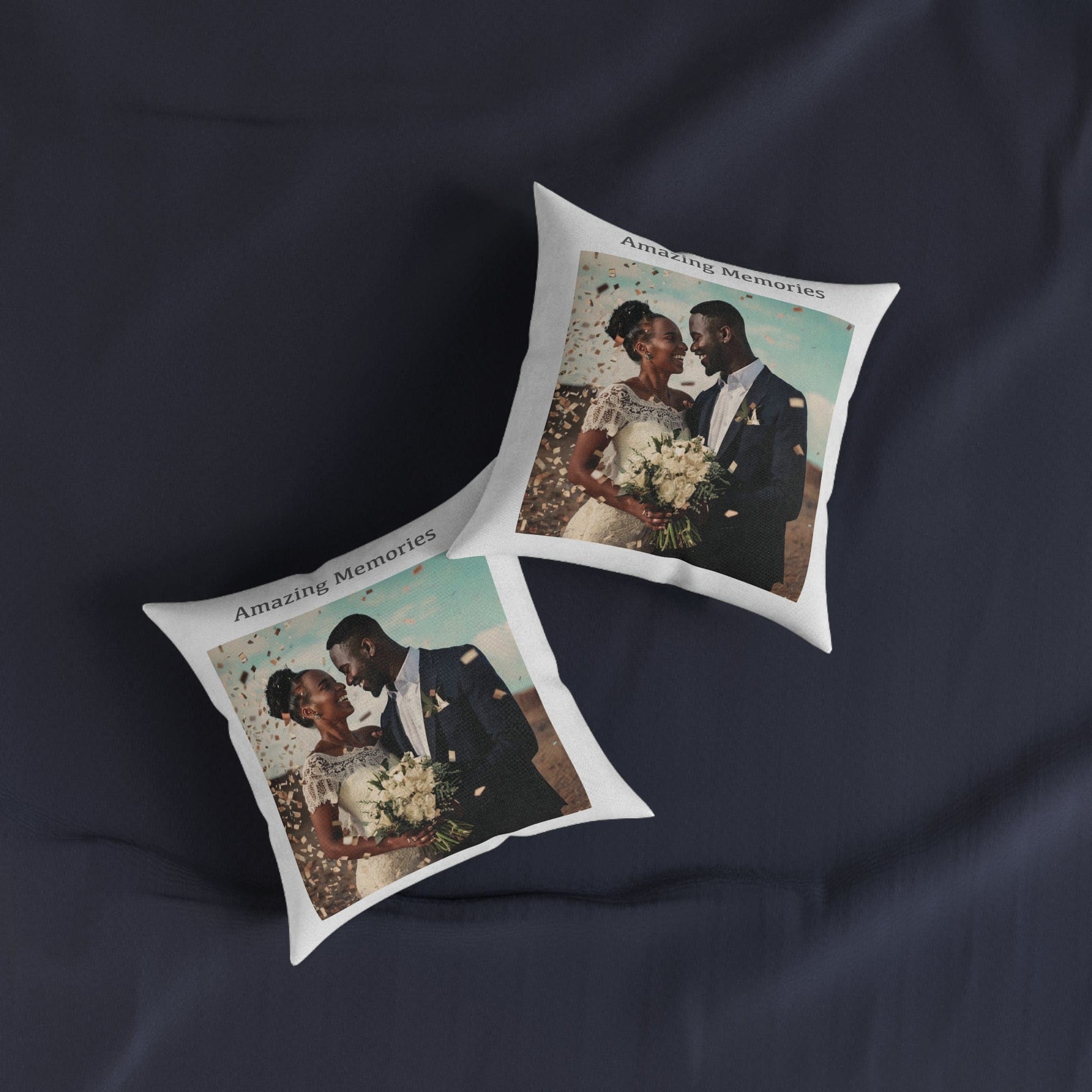 Printify Home Decor Amazing Memories Photo Cushion