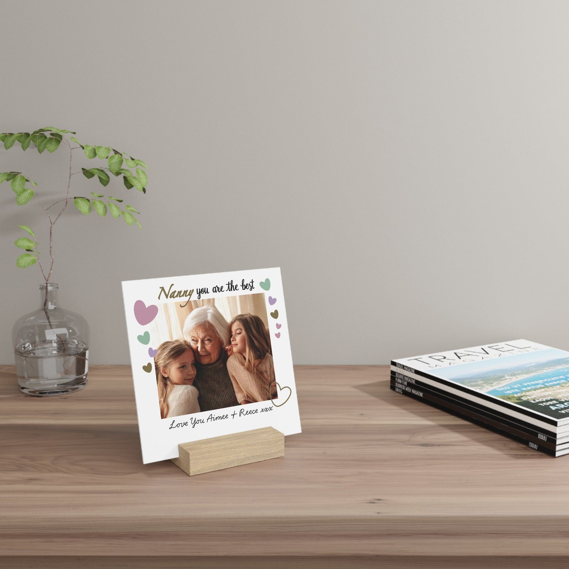 Printify Home Decor Best Nanny Photo Board With Stand