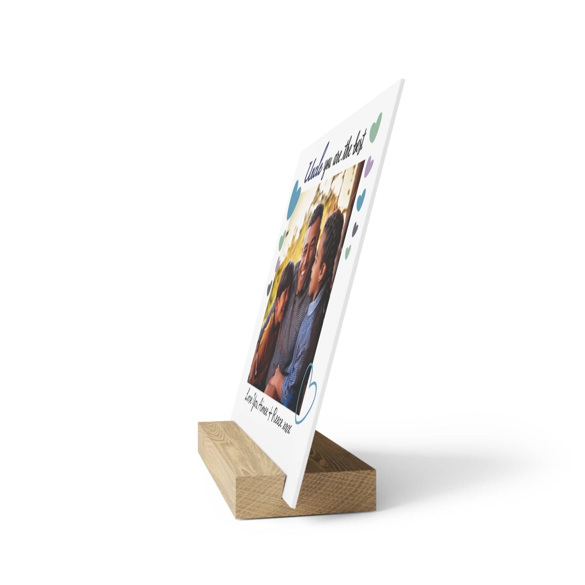 Printify Home Decor Best Uncle Photo Board With Stand