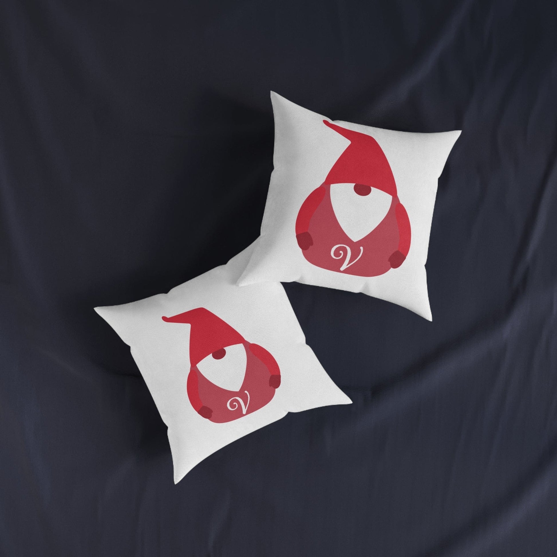 Printify Home Decor Christmas Cushion – Personalised Initial Gonk Design