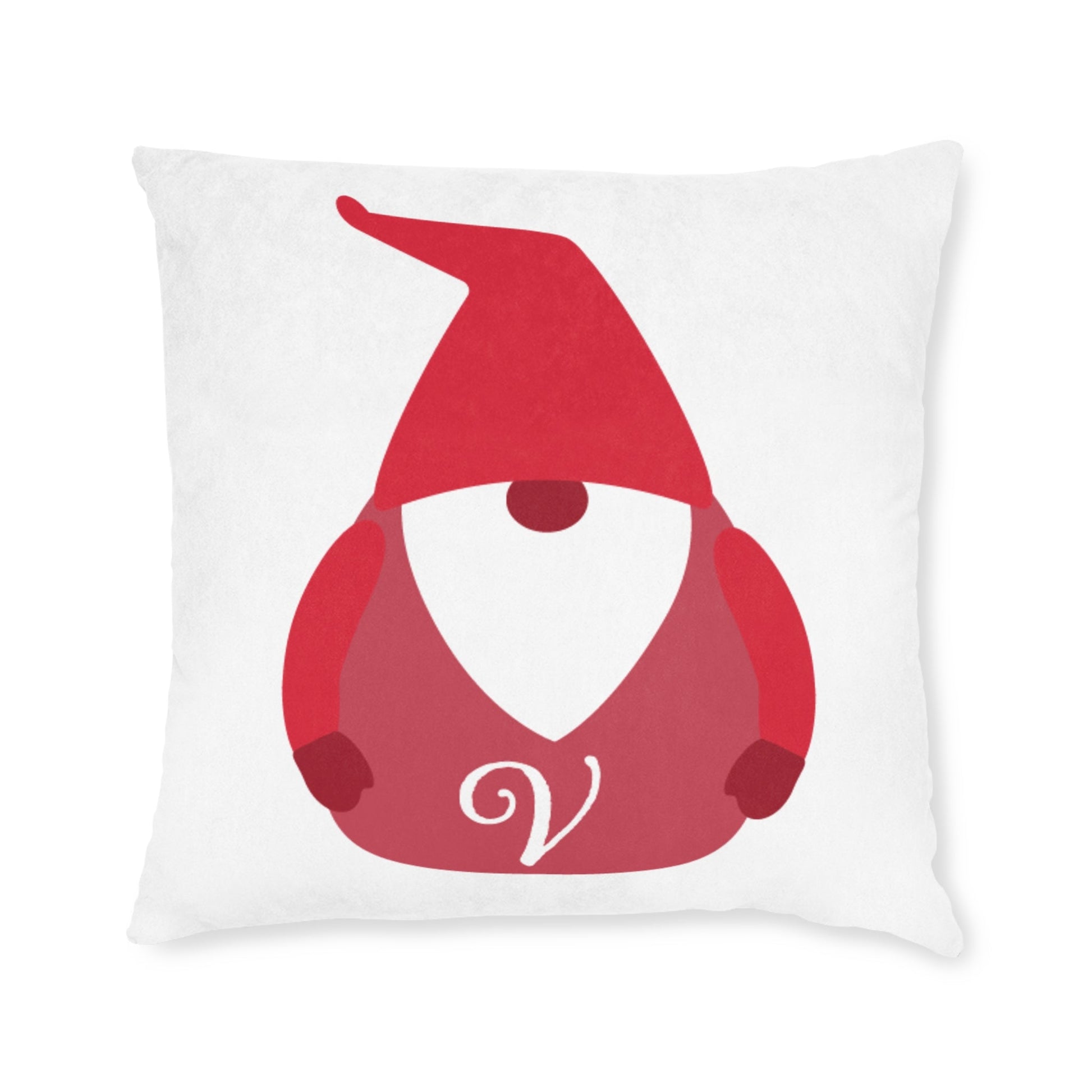 Printify Home Decor Christmas Cushion – Personalised Initial Gonk Design