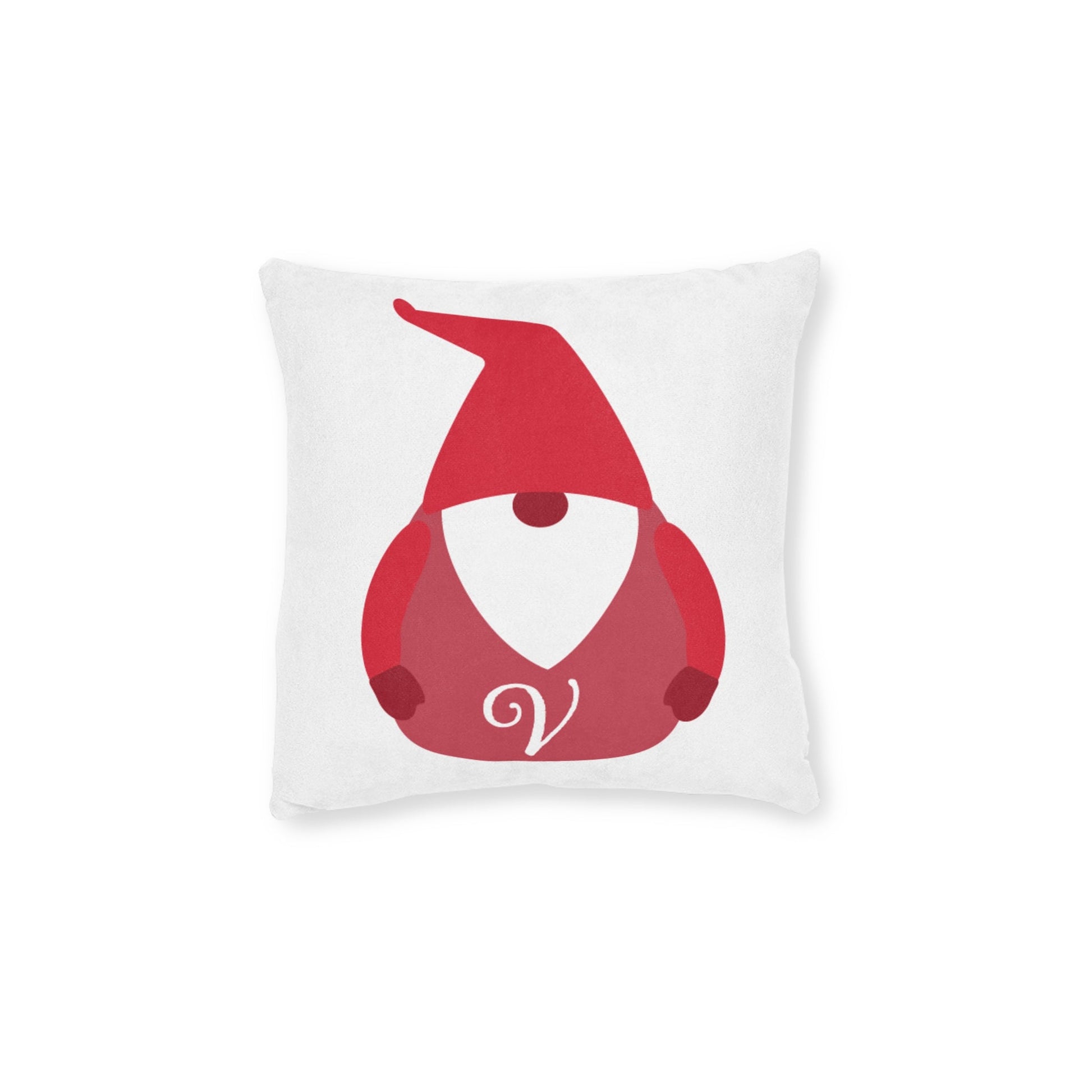 Printify Home Decor Christmas Cushion – Personalised Initial Gonk Design