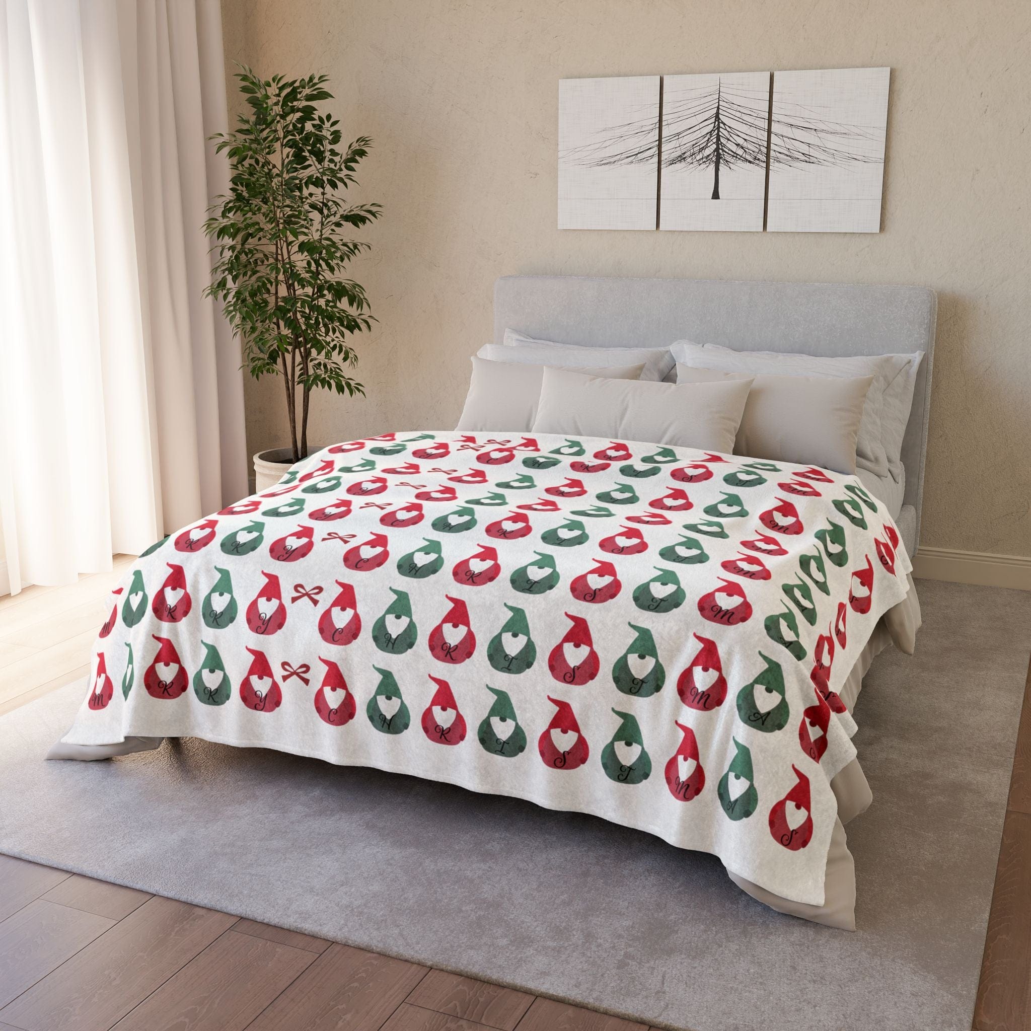 Printify Home Decor Christmas Gonk Blanket - Festive Colours