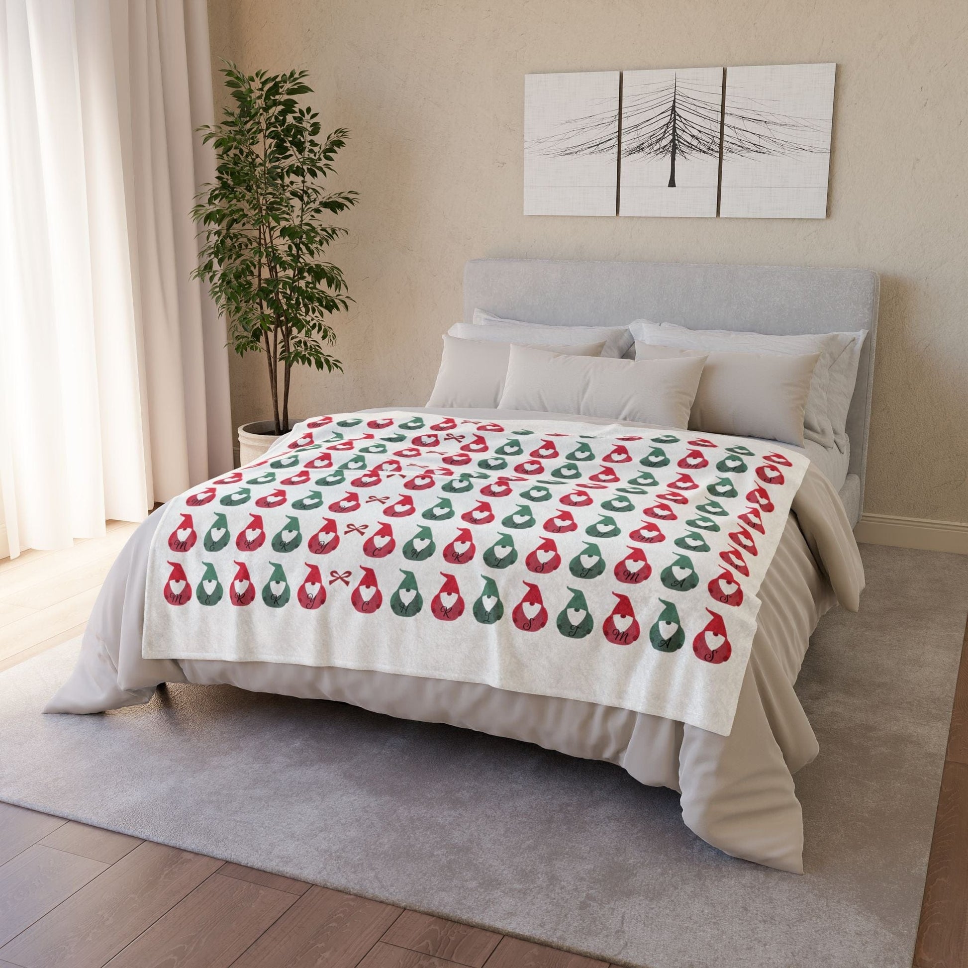 Printify Home Decor Christmas Gonk Blanket - Festive Colours