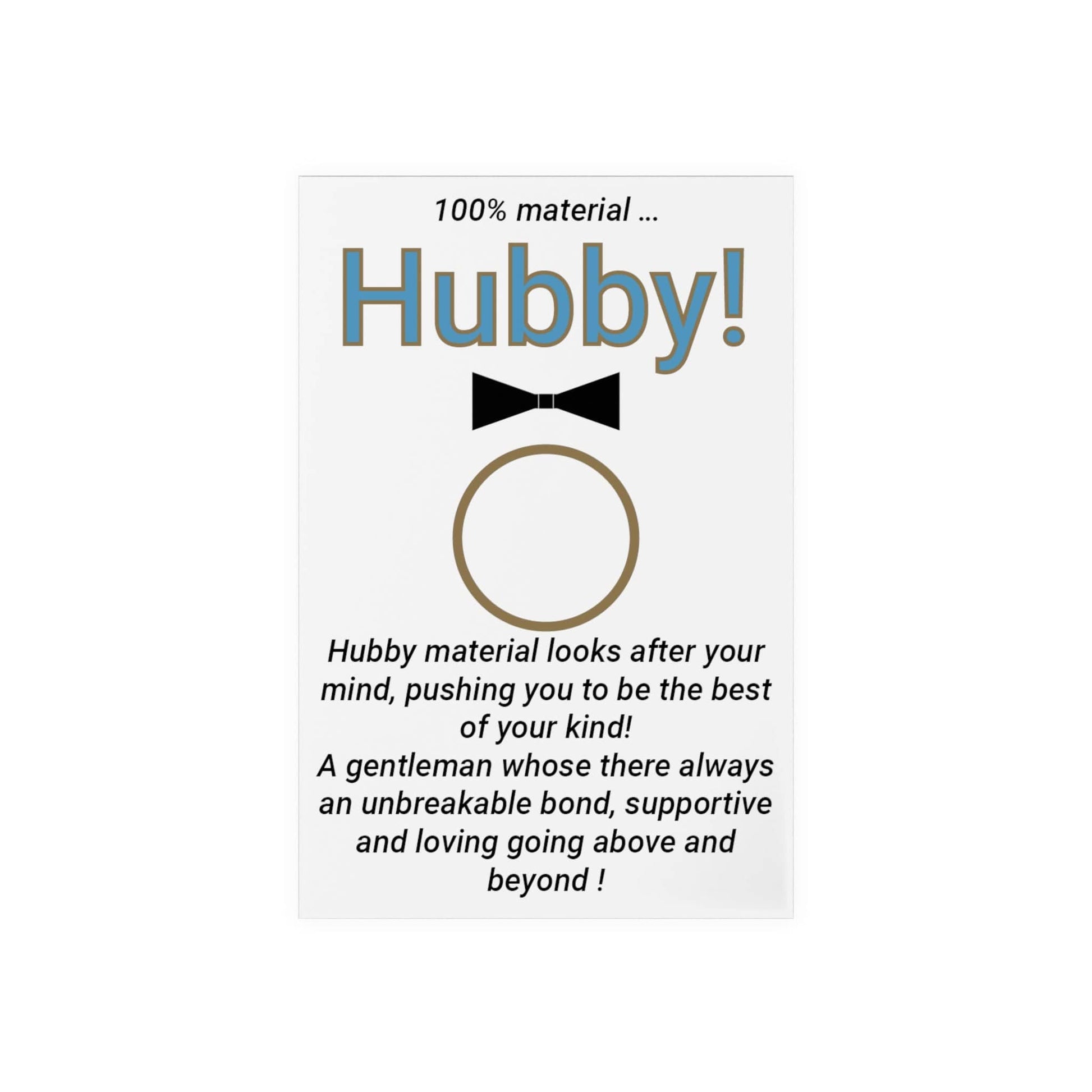 Printify Home Decor Hubby Acrylic Sign with Wooden Stand