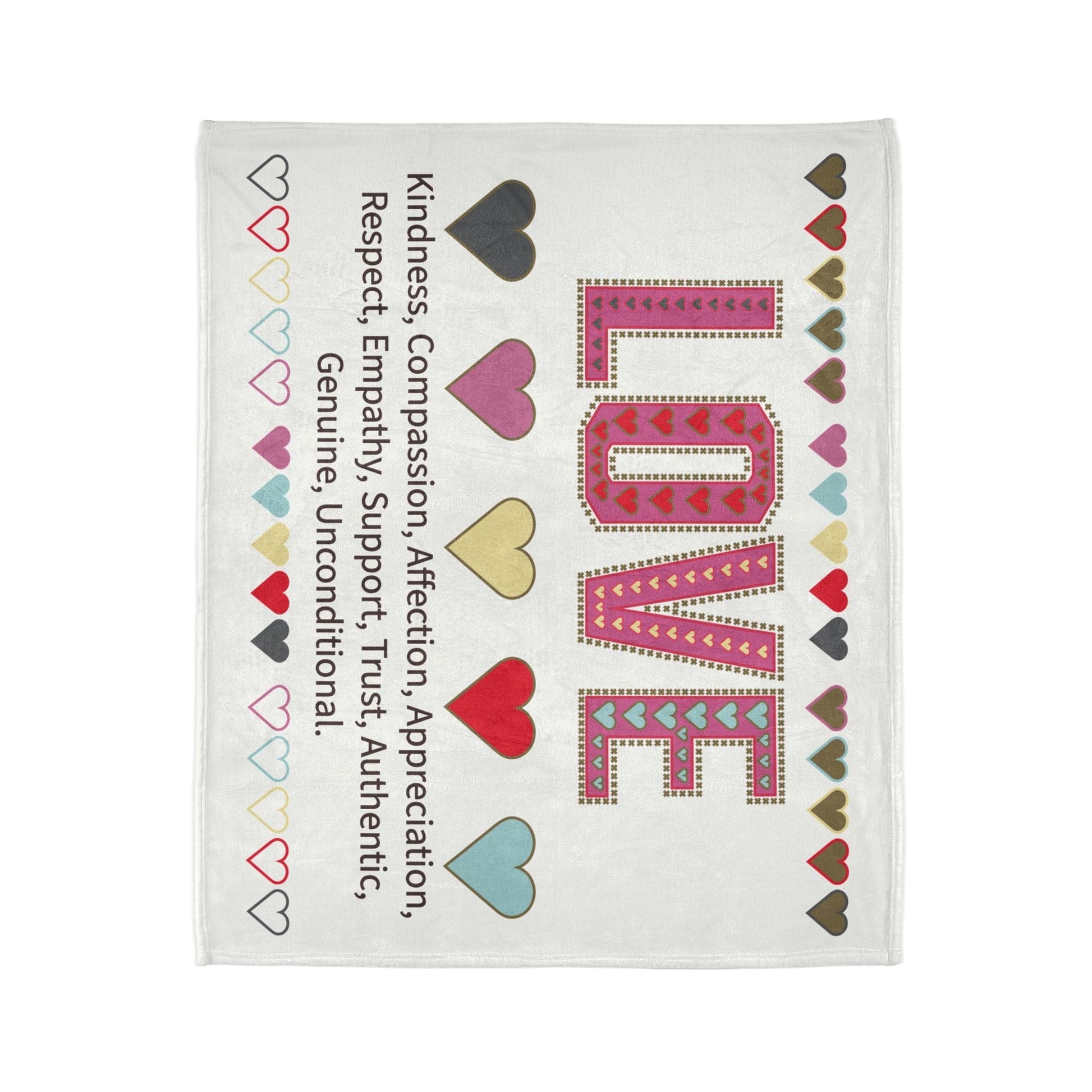 Printify Home Decor Love With Heart Blanket