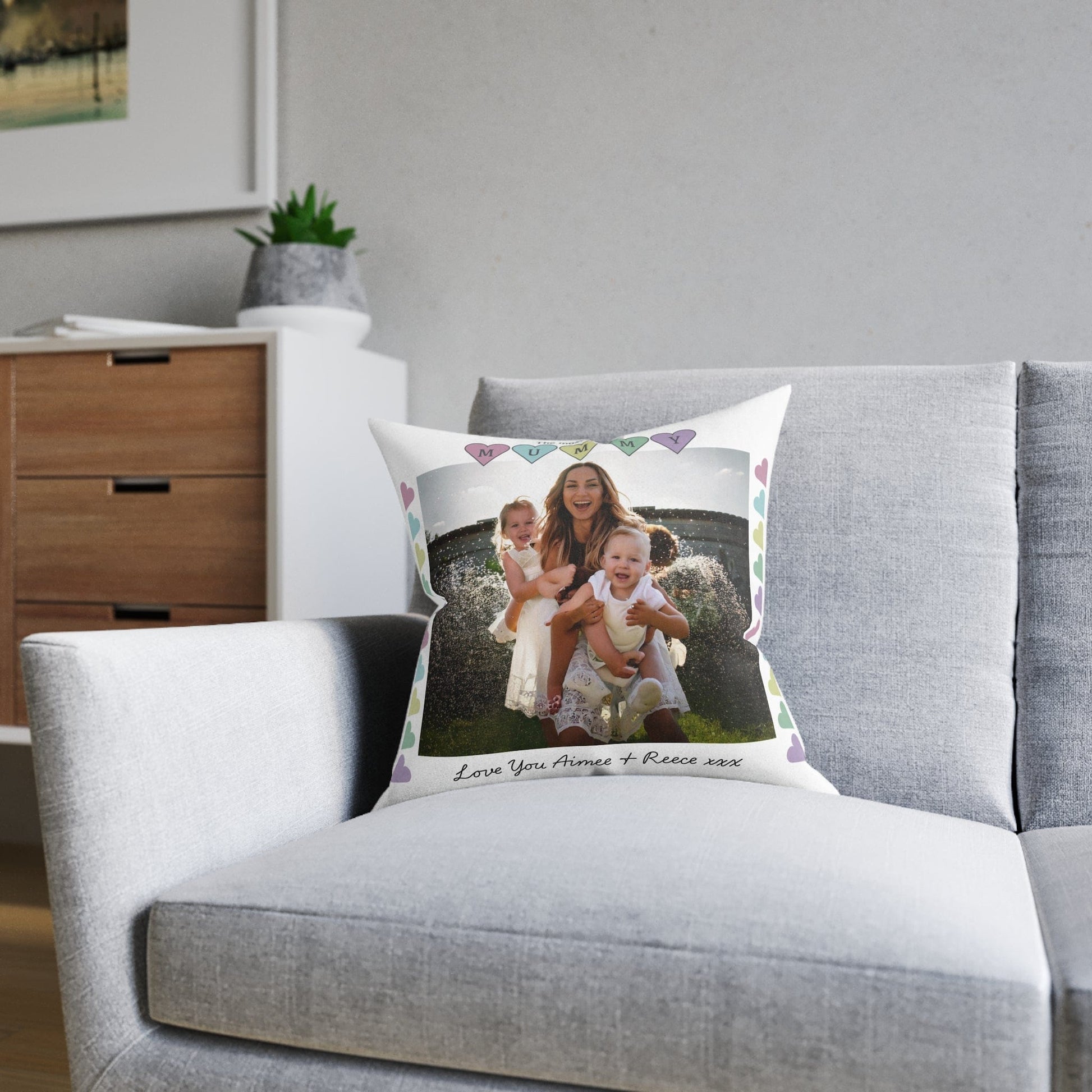 Printify Home Decor Mummy Photo Cushion