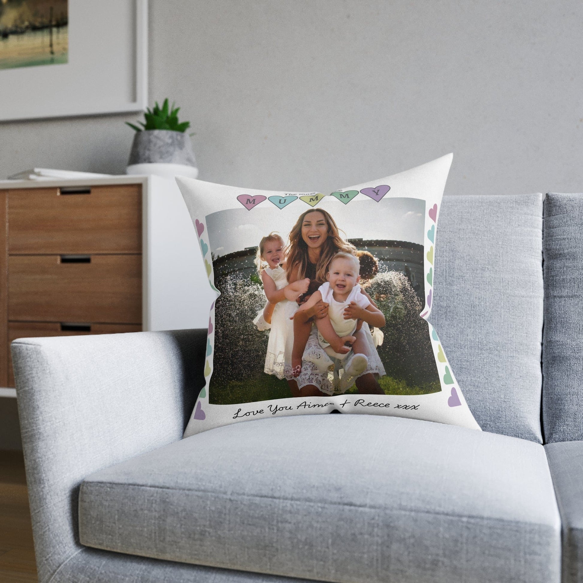 Printify Home Decor Mummy Photo Cushion