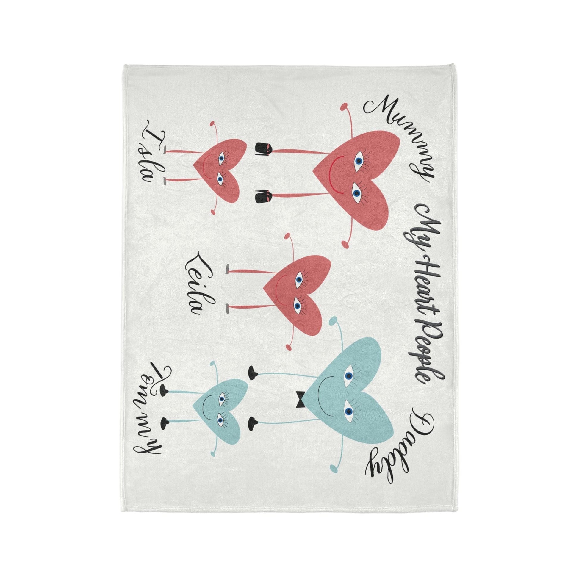 Printify Home Decor My Heart People Blanket White