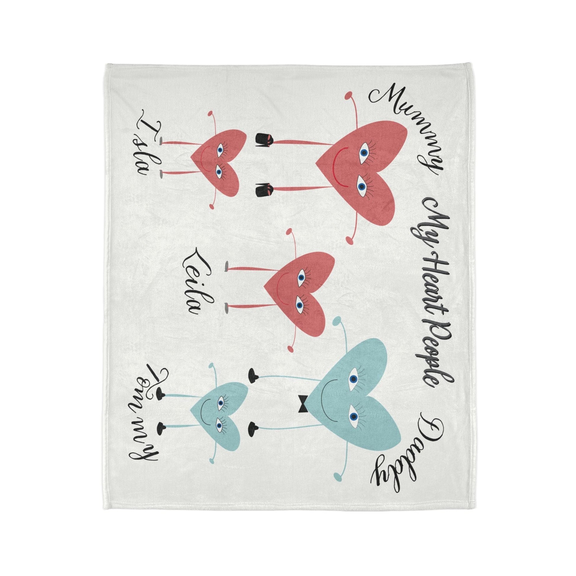 Printify Home Decor My Heart People Blanket White