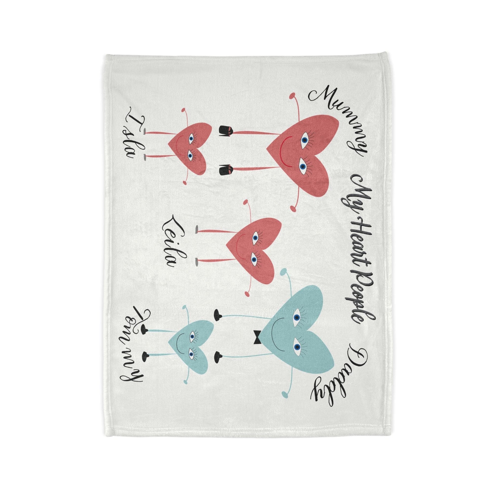 Printify Home Decor My Heart People Blanket White