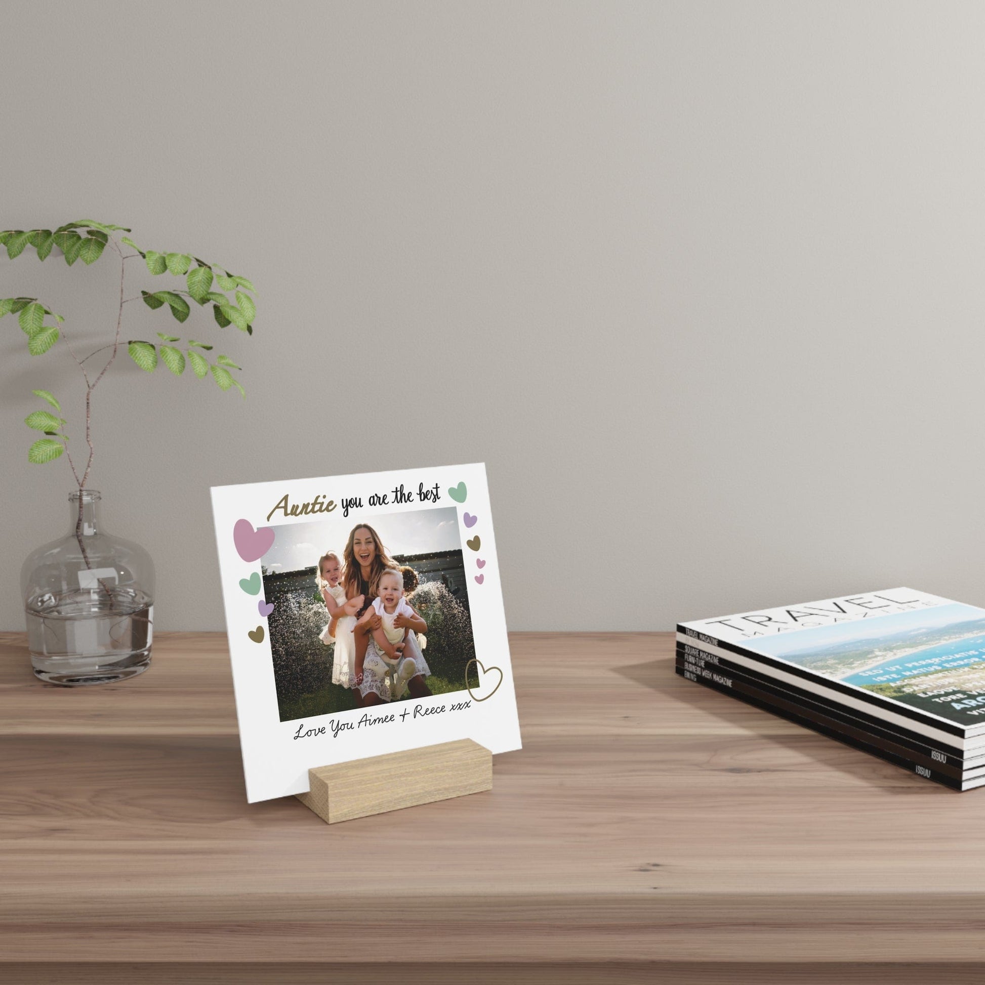 Printify Home Decor Personalised Best Auntie Photo Board With Stand