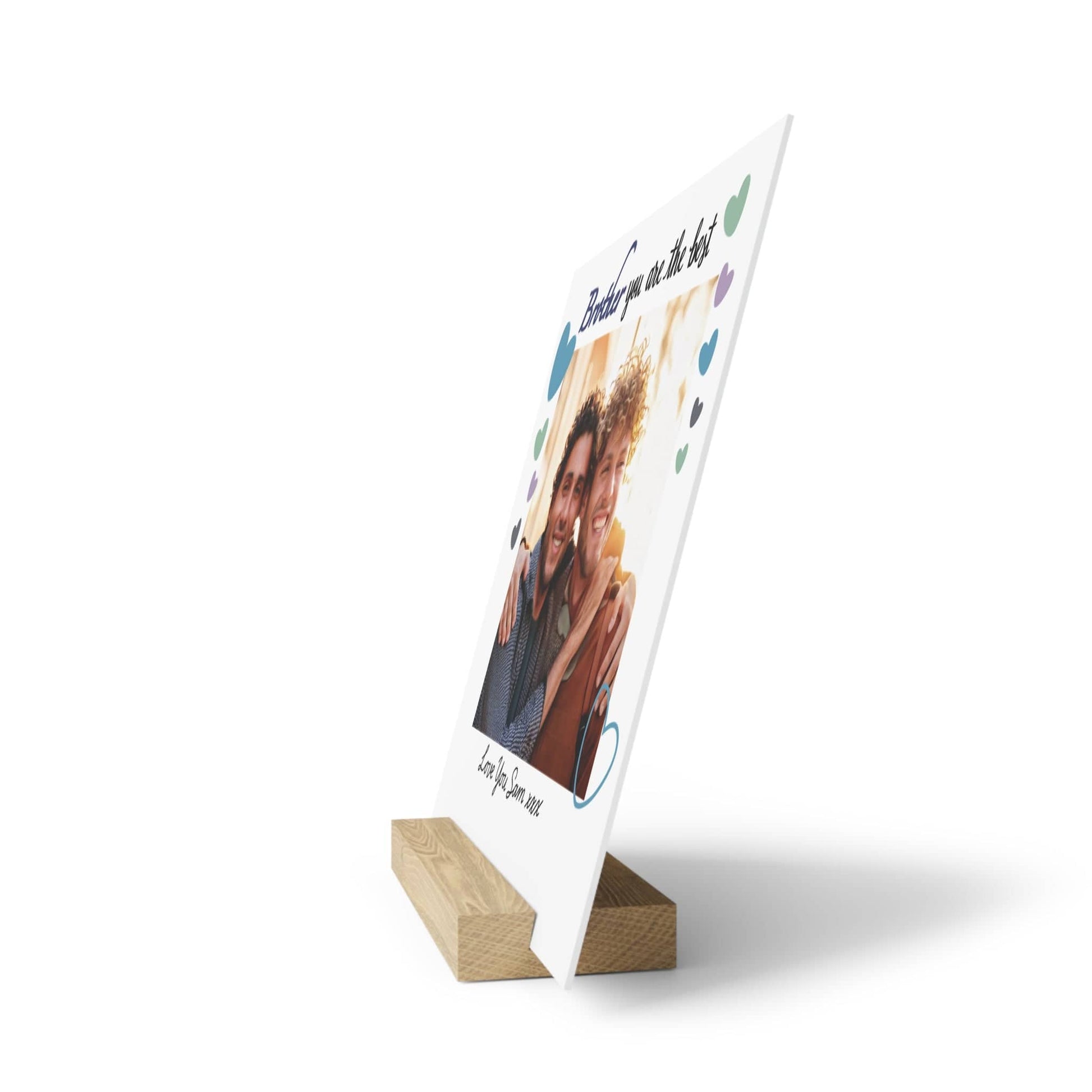 Printify Home Decor Personalised Best Brother Photo Board With Stand
