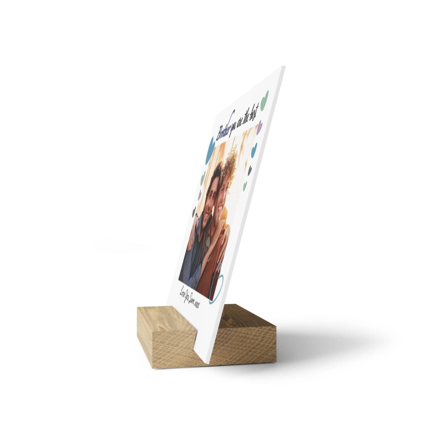 Printify Home Decor Personalised Best Brother Photo Board With Stand