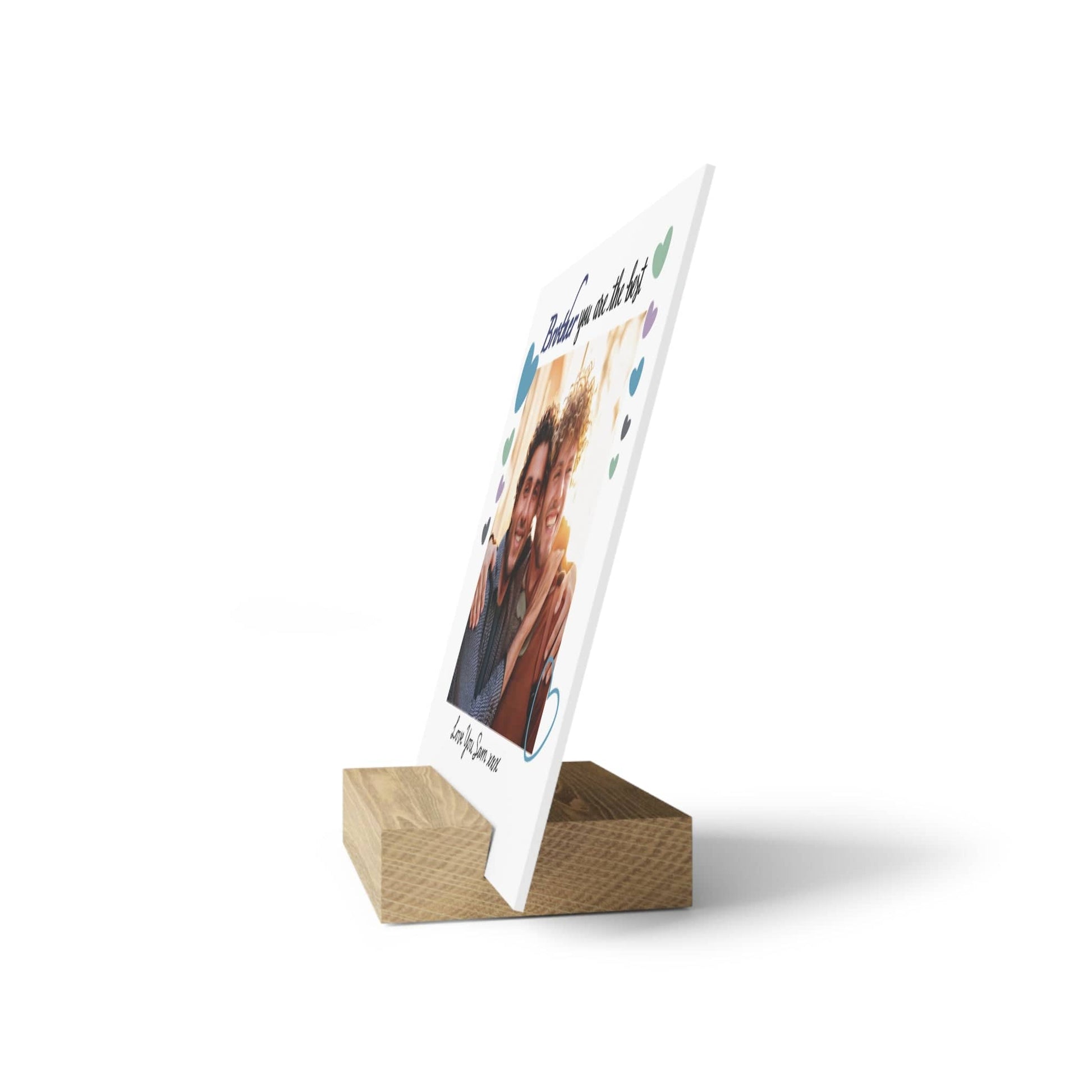 Printify Home Decor Personalised Best Brother Photo Board With Stand