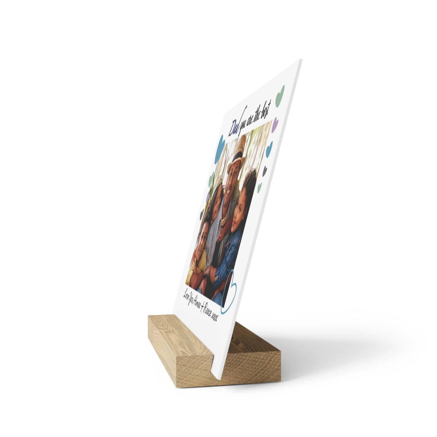 Printify Home Decor Personalised Best Dad Photo Board With Stand