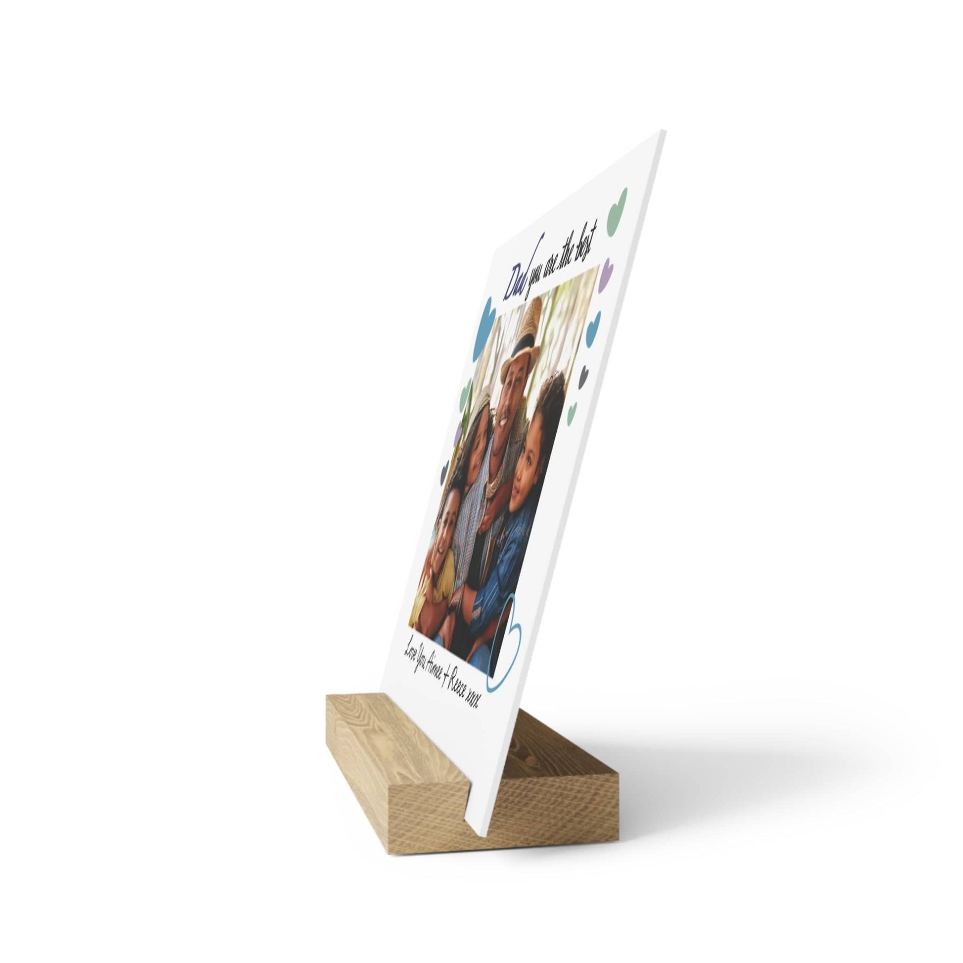Printify Home Decor Personalised Best Dad Photo Board With Stand