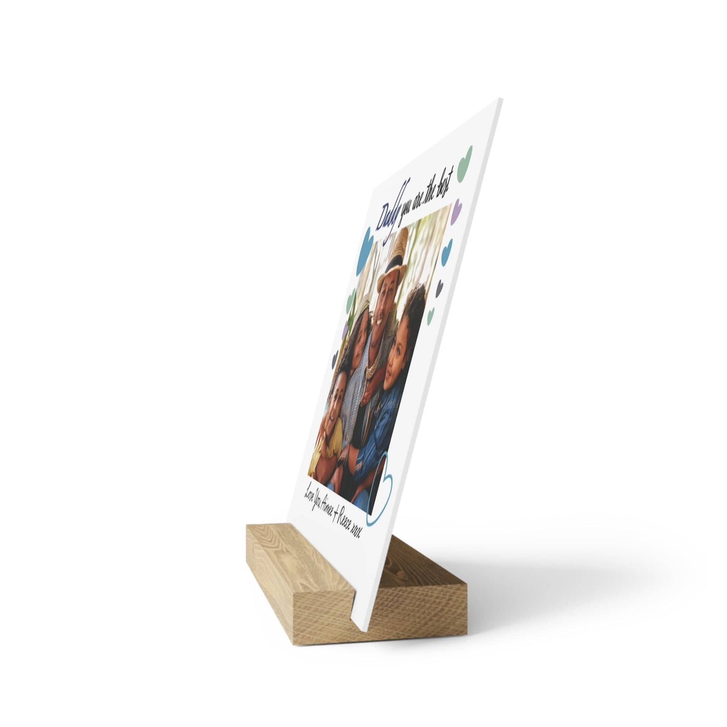 Printify Home Decor Personalised Best Daddy Photo Board With Stand