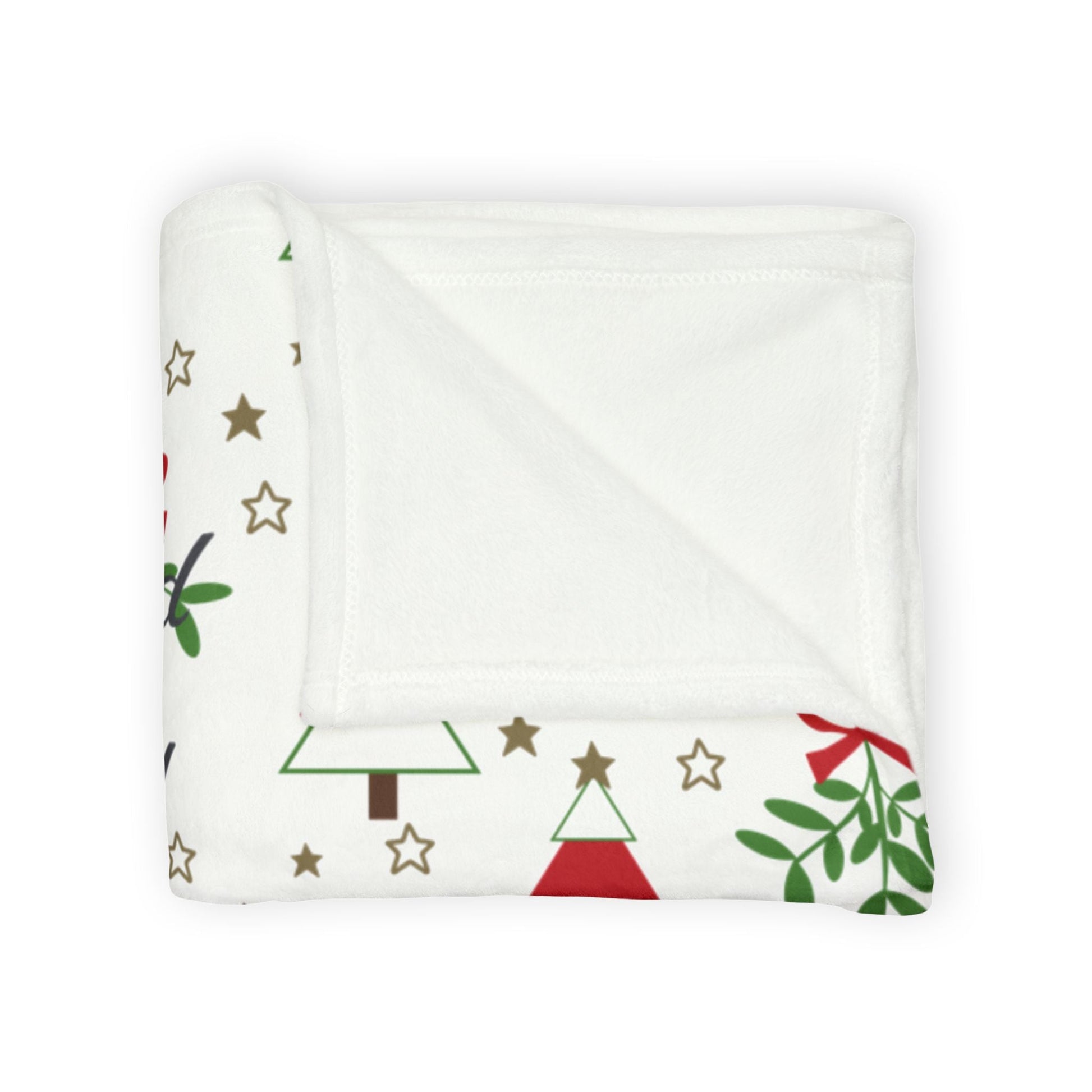 Printify Home Decor Personalised Christmas Blanket- Tree’s & Star’s Festive
