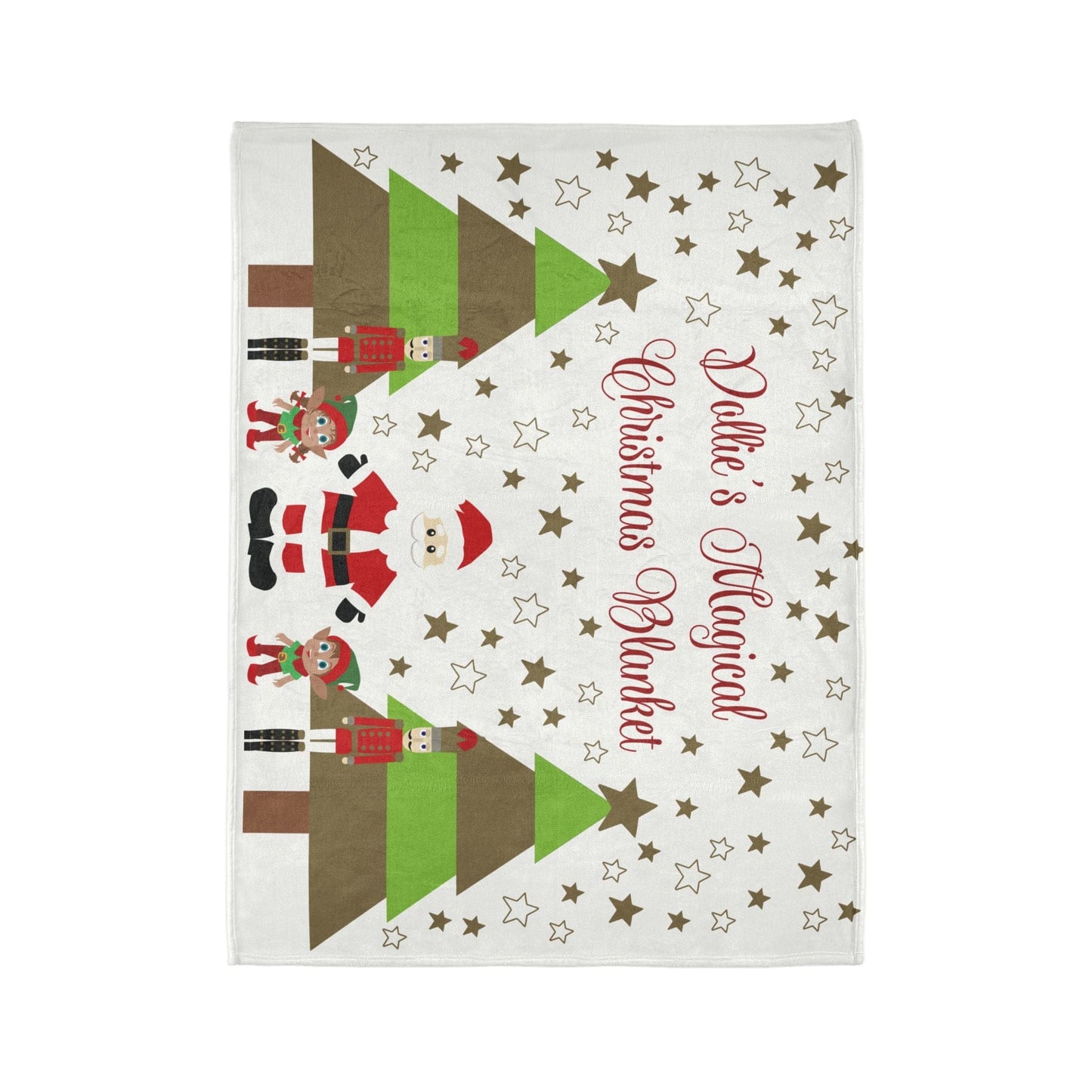 Printify Home Decor Personalised Christmas Cute Characters Blanket