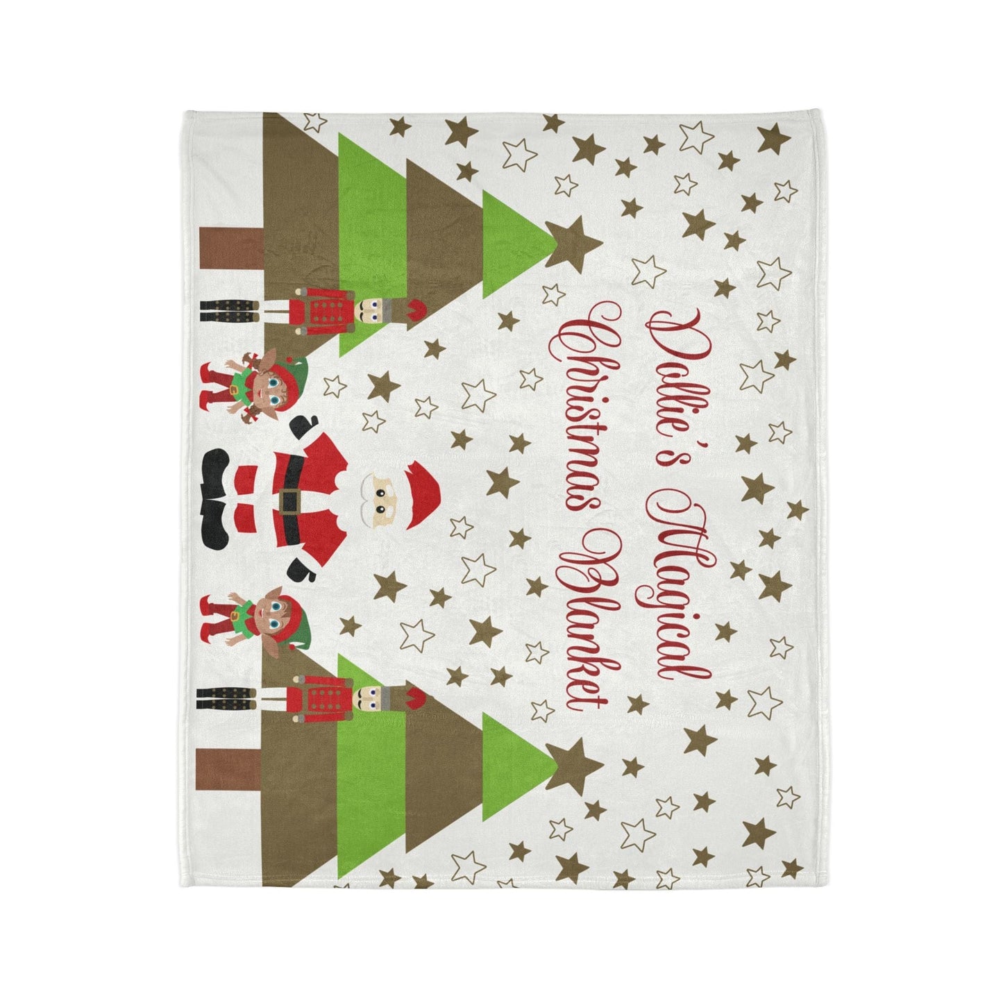 Printify Home Decor Personalised Christmas Cute Characters Blanket