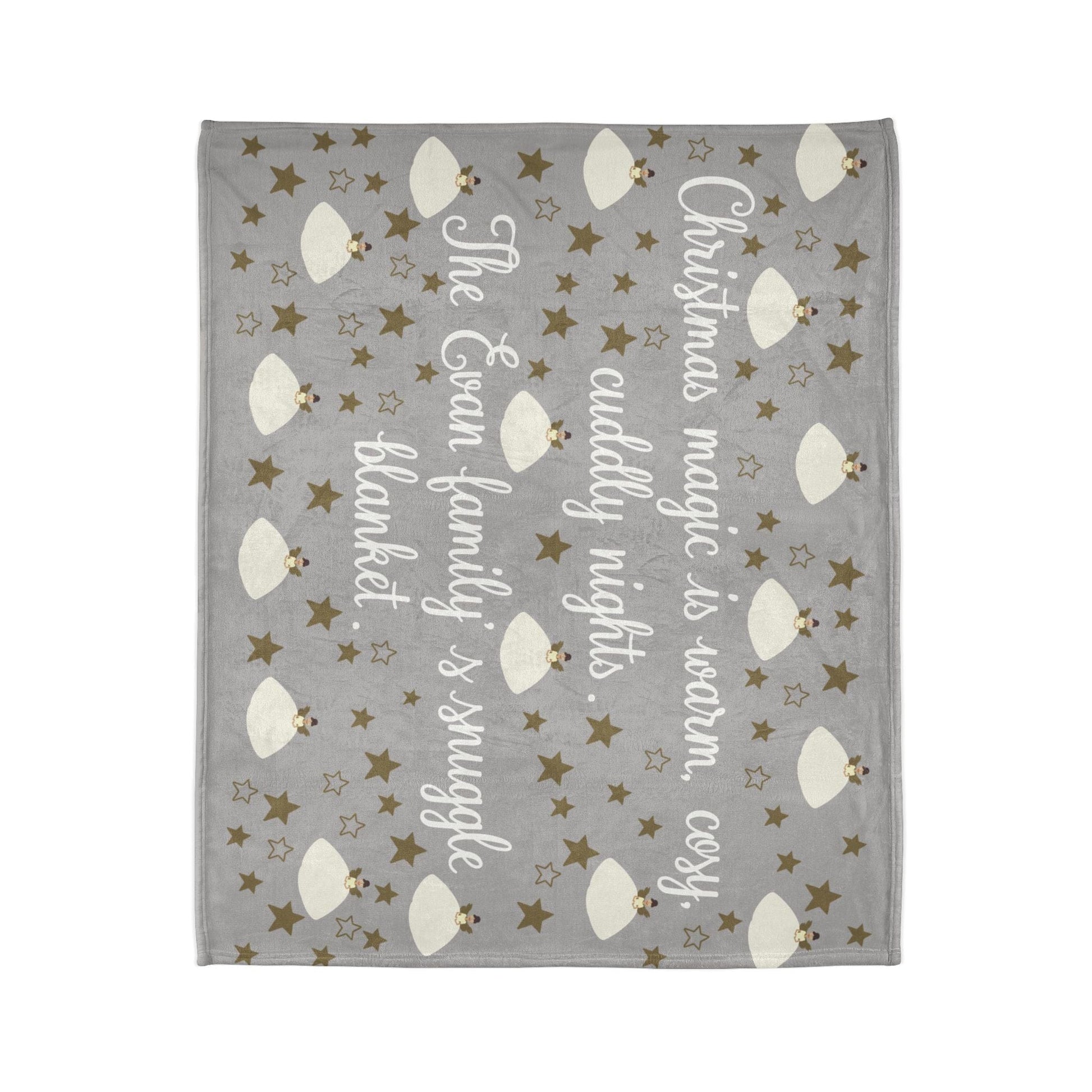 Printify Home Decor Personalised Christmas Fairy Family Blanket