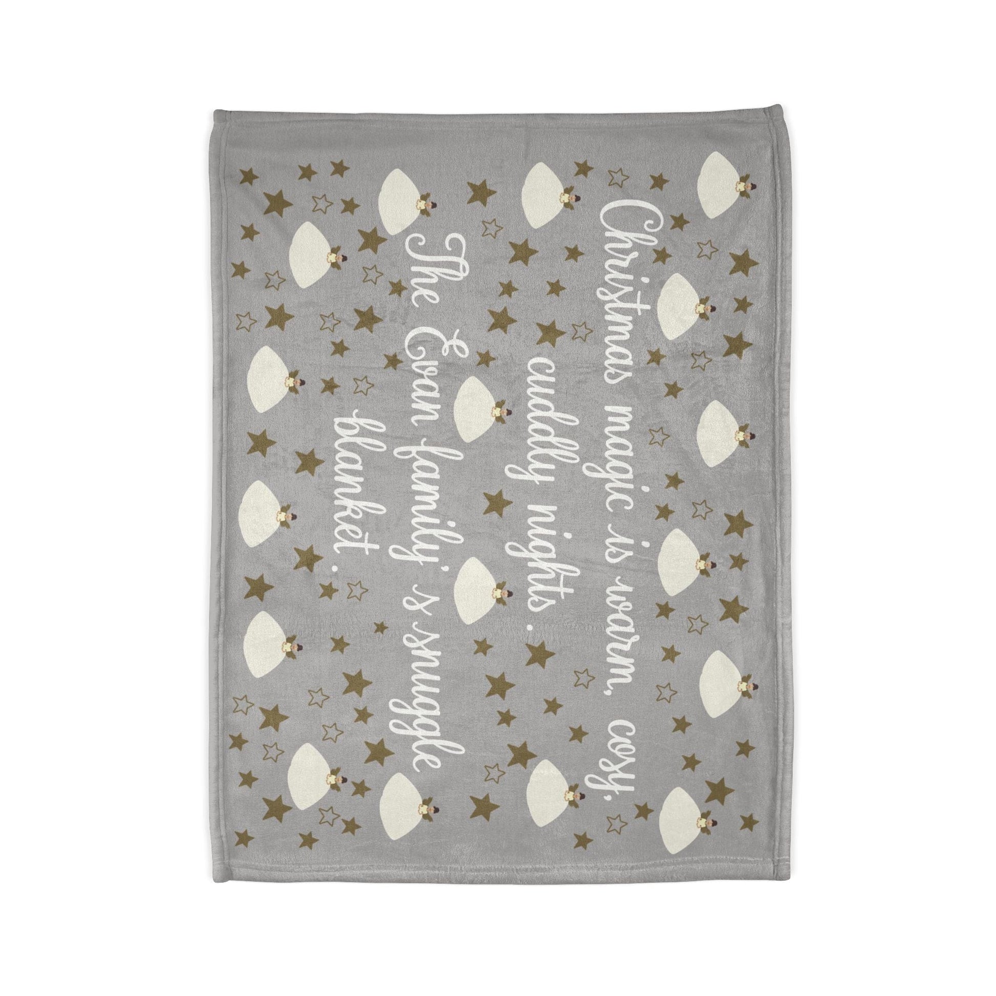 Printify Home Decor Personalised Christmas Fairy Family Blanket