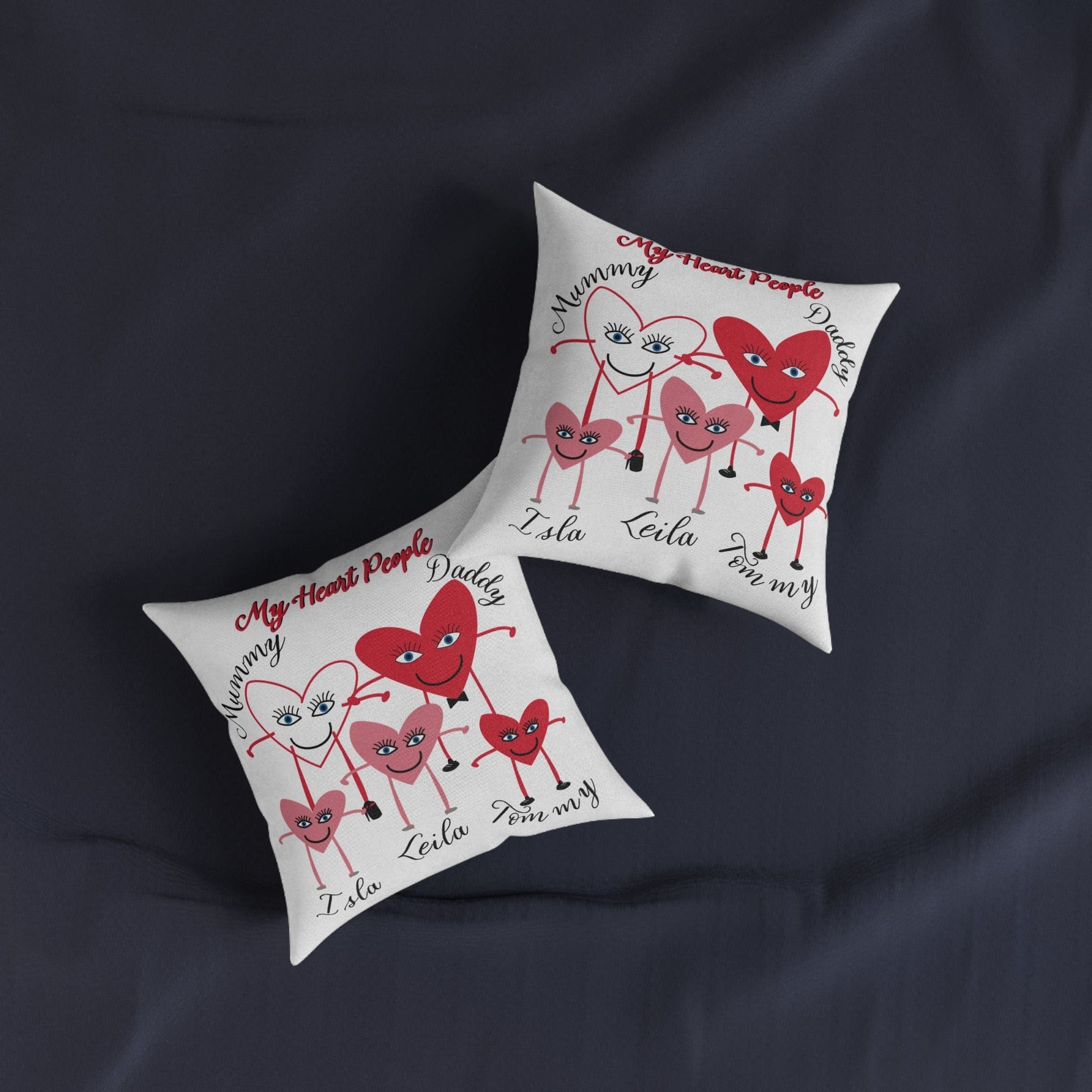 Printify Home Decor Personalised Cushion - My Heart 5 People
