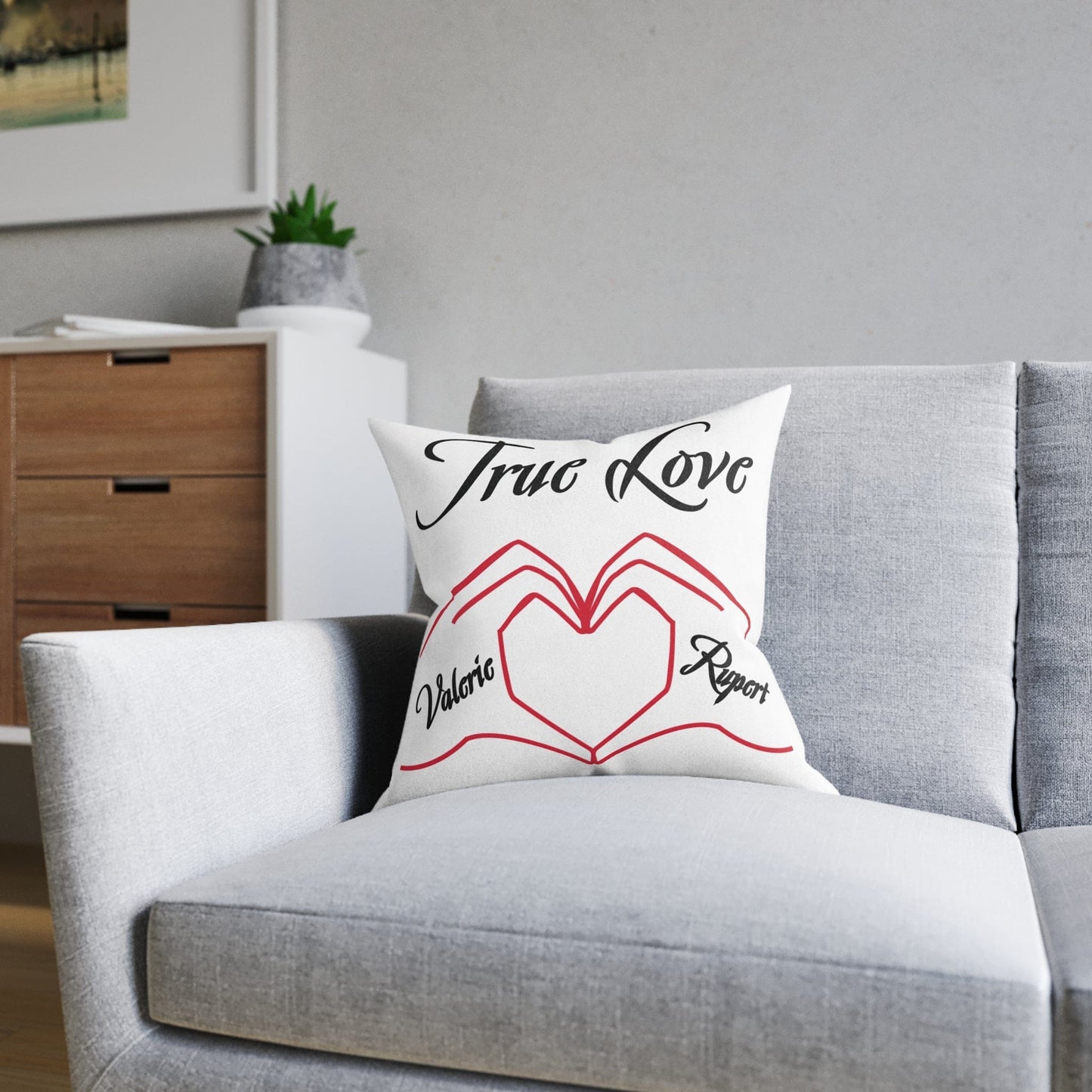 Printify Home Decor Personalised Cushion - True Love Heart Hands
