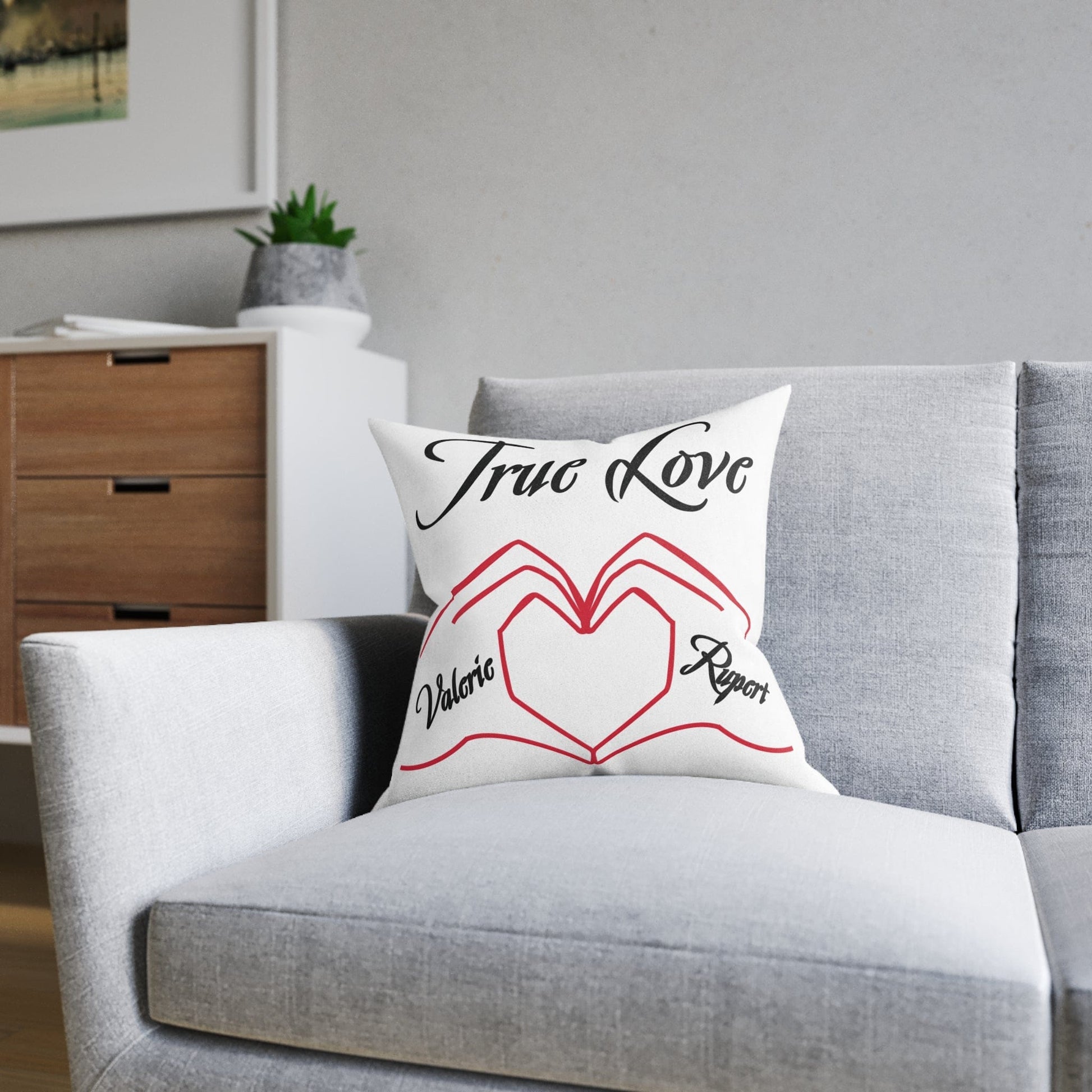 Printify Home Decor Personalised Cushion - True Love Heart Hands