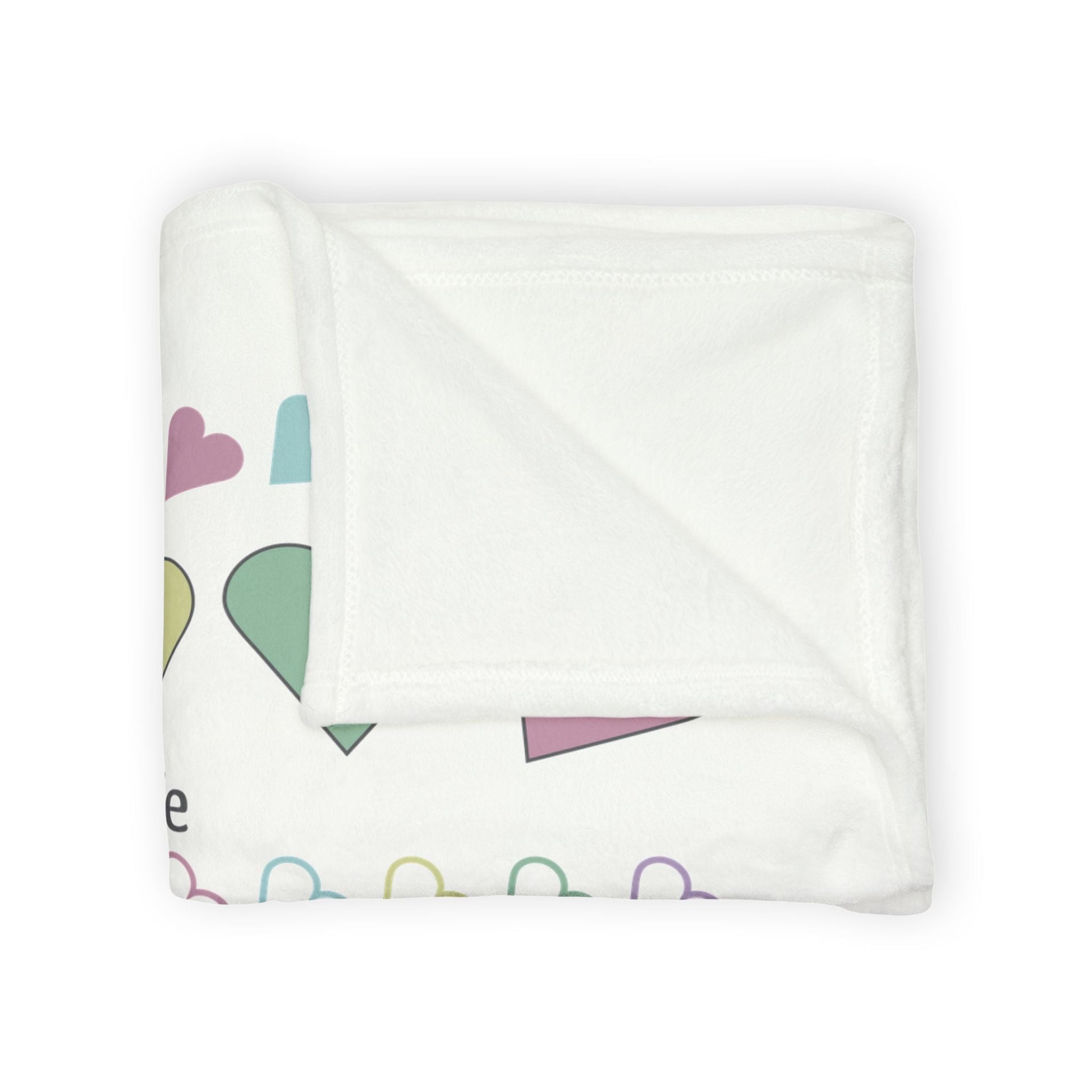 Printify Home Decor Personalised Heart Icon Blanket – Custom Name Design