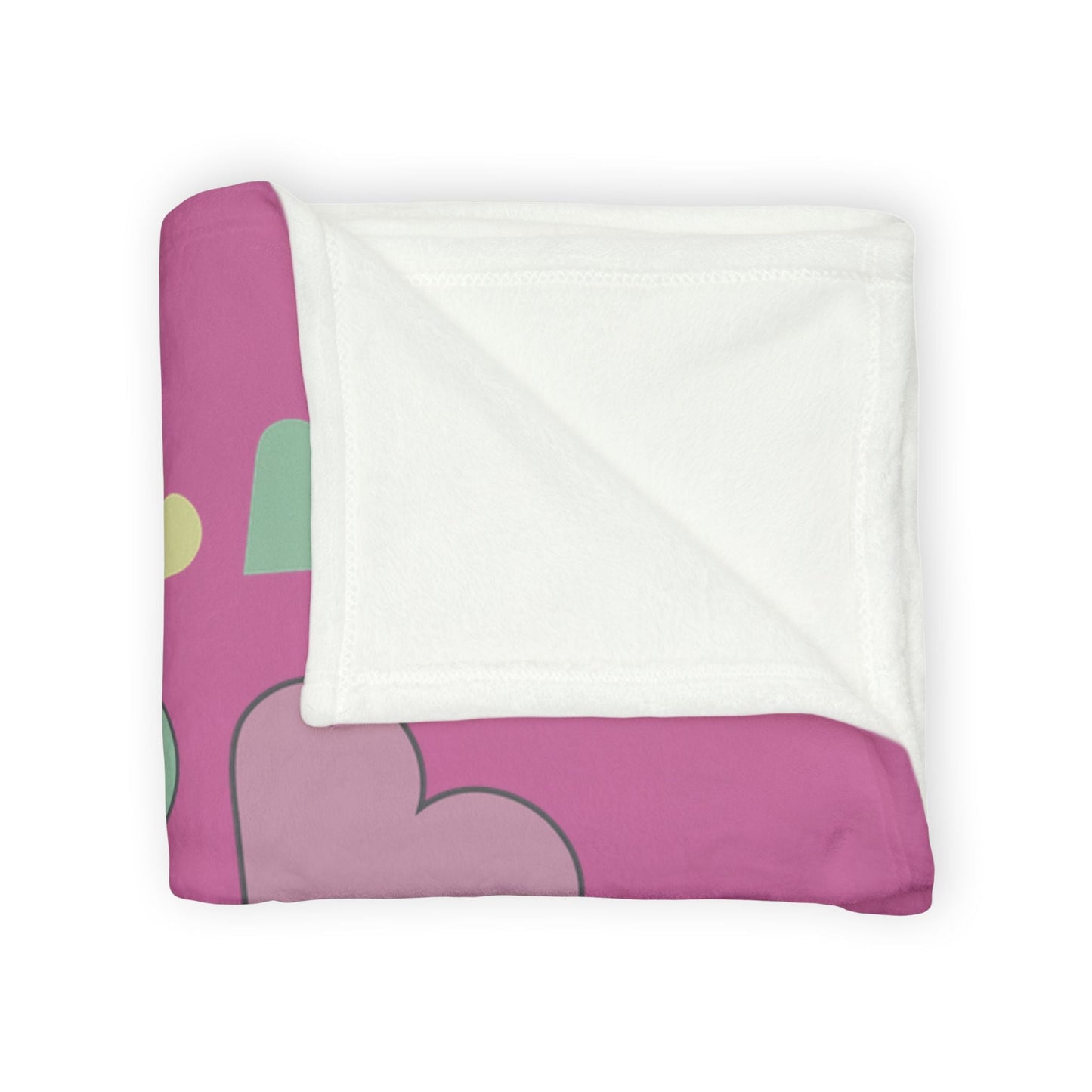 Printify Home Decor Personalised Name Heart Icon Blanket Pink