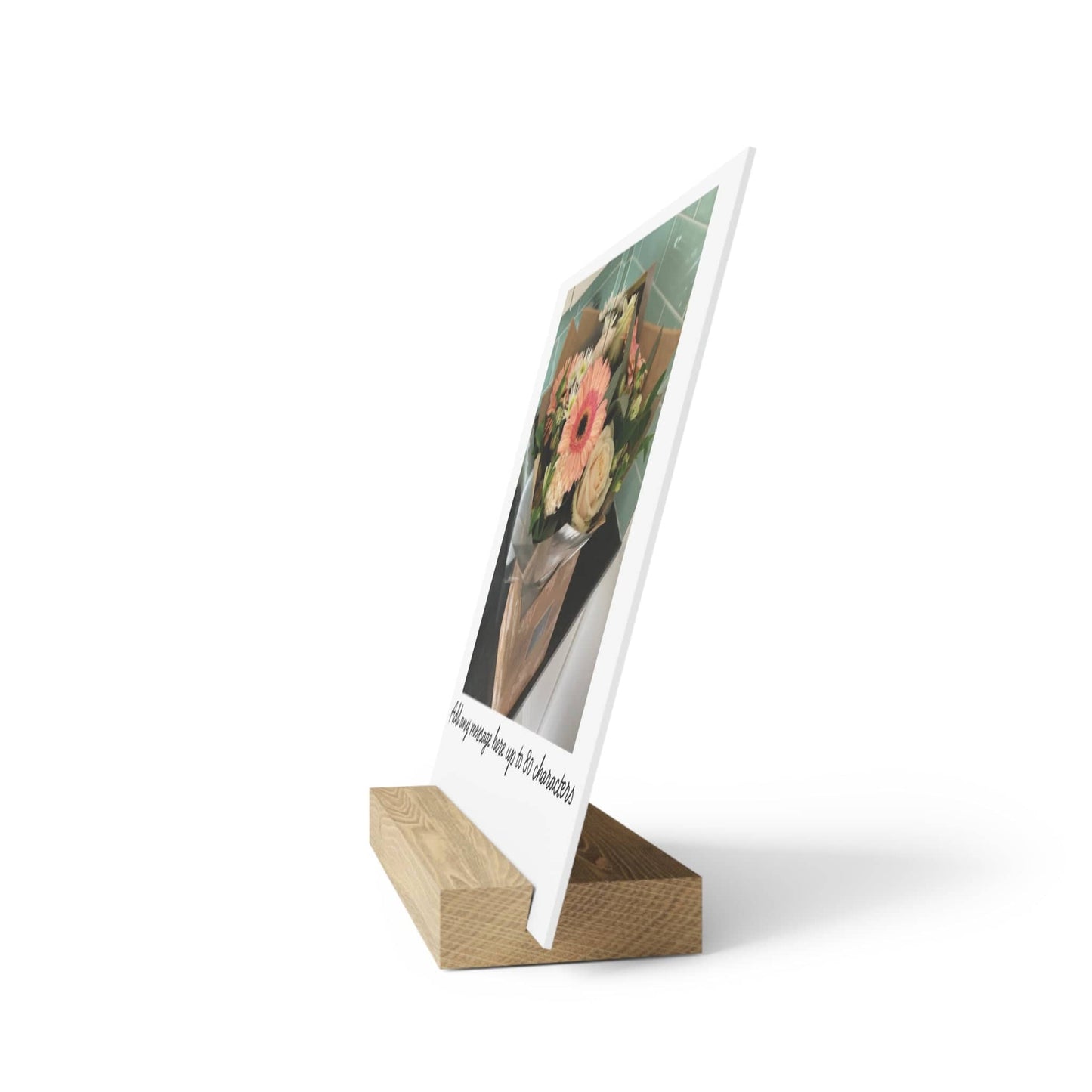 Printify Home Decor Personalised Photo Display Board with Oak Stand