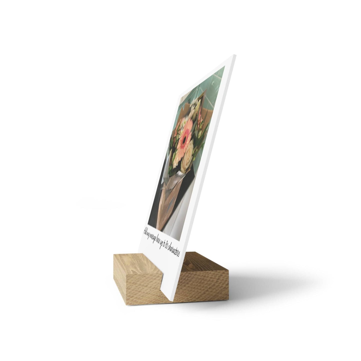 Printify Home Decor Personalised Photo Display Board with Oak Stand