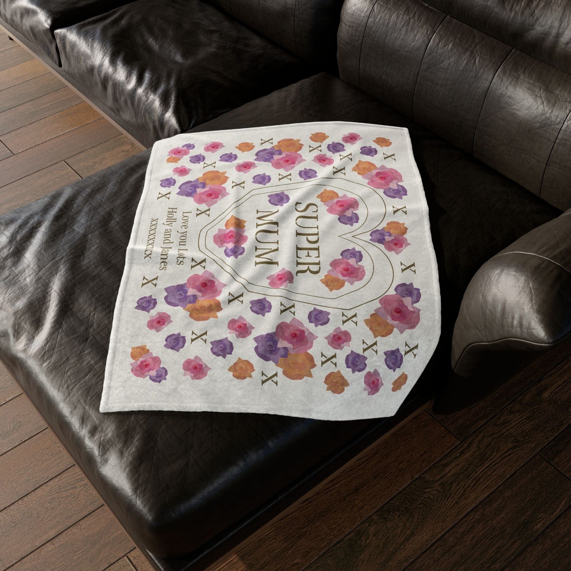 Printify Home Decor Personalised Super Mum Blanket